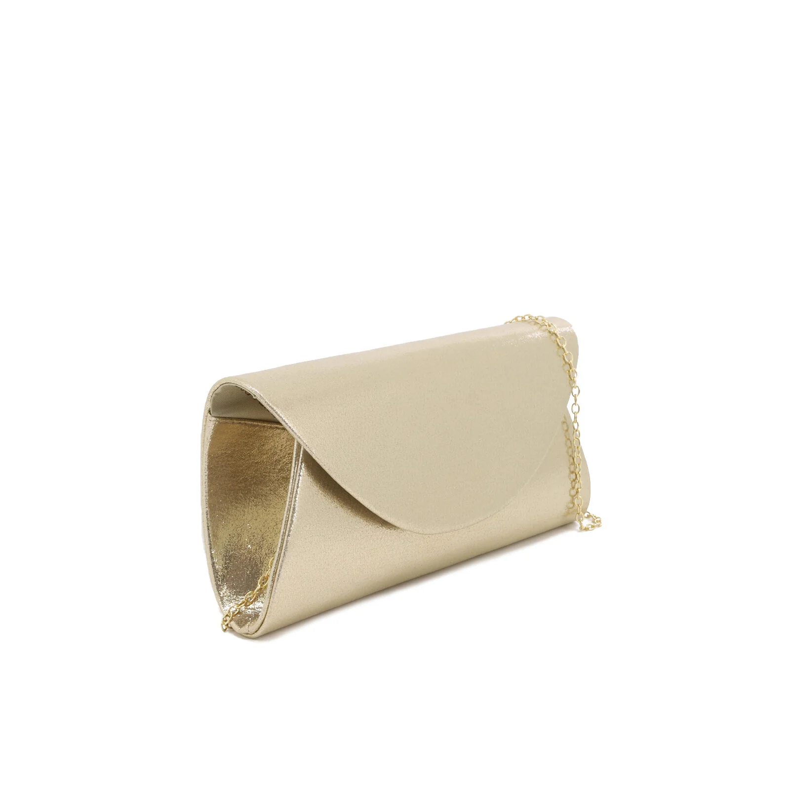 Pochette metallizzata elegante a busta con catena sottile S608 - Image 13