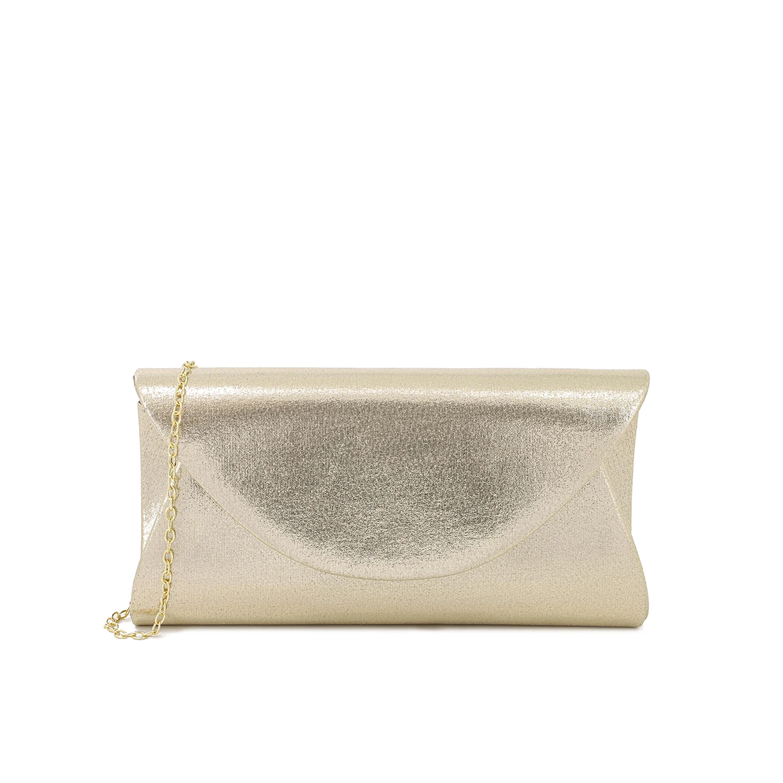 Pochette metallizzata elegante a busta con catena sottile S608 - Image 9