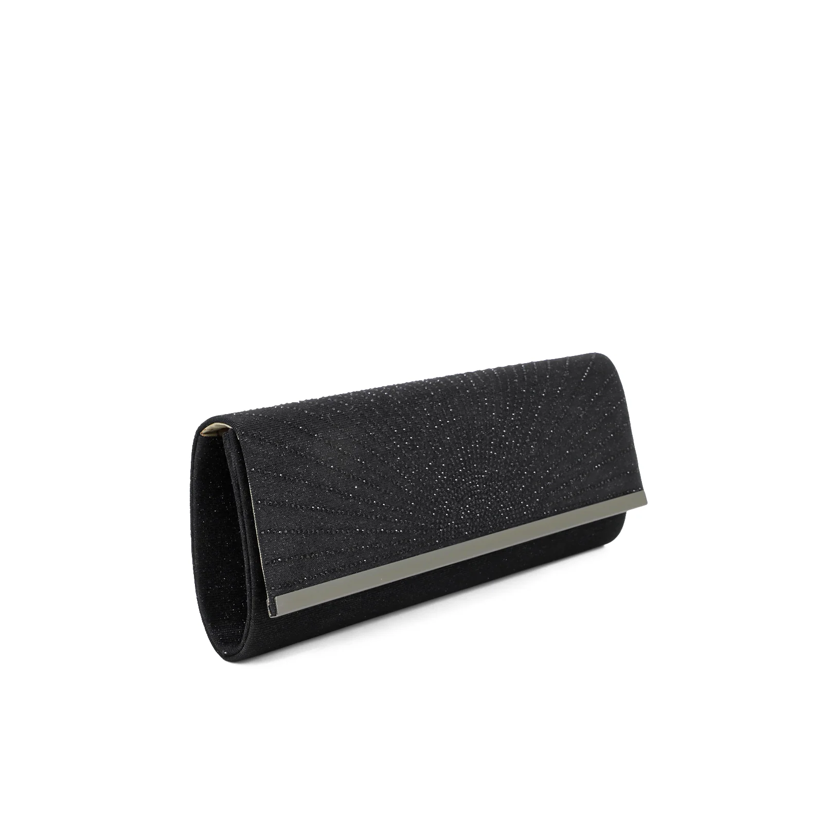 Pochette elegante glitterata con strass e catena S610 - Image 5