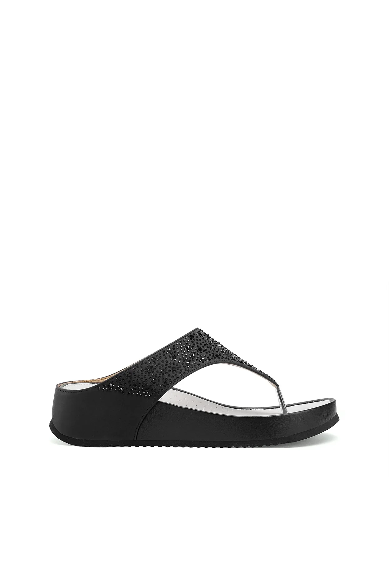 Sandali infradito con zeppa e strass BZ501 - Image 10
