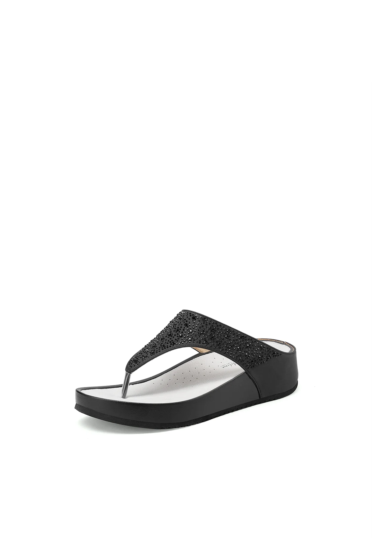 Sandali infradito con zeppa e strass BZ501 - Image 11
