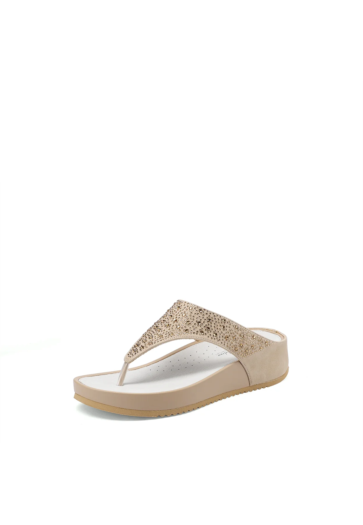 Sandali infradito con zeppa e strass BZ501 - Image 3