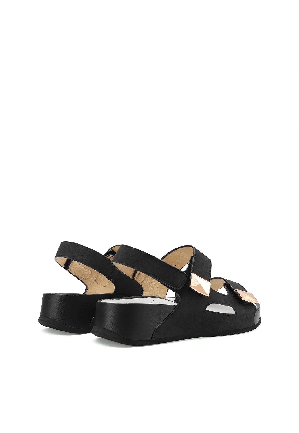 Sandali con zeppa e cinturino regolabile con strap BZ503 - Image 12