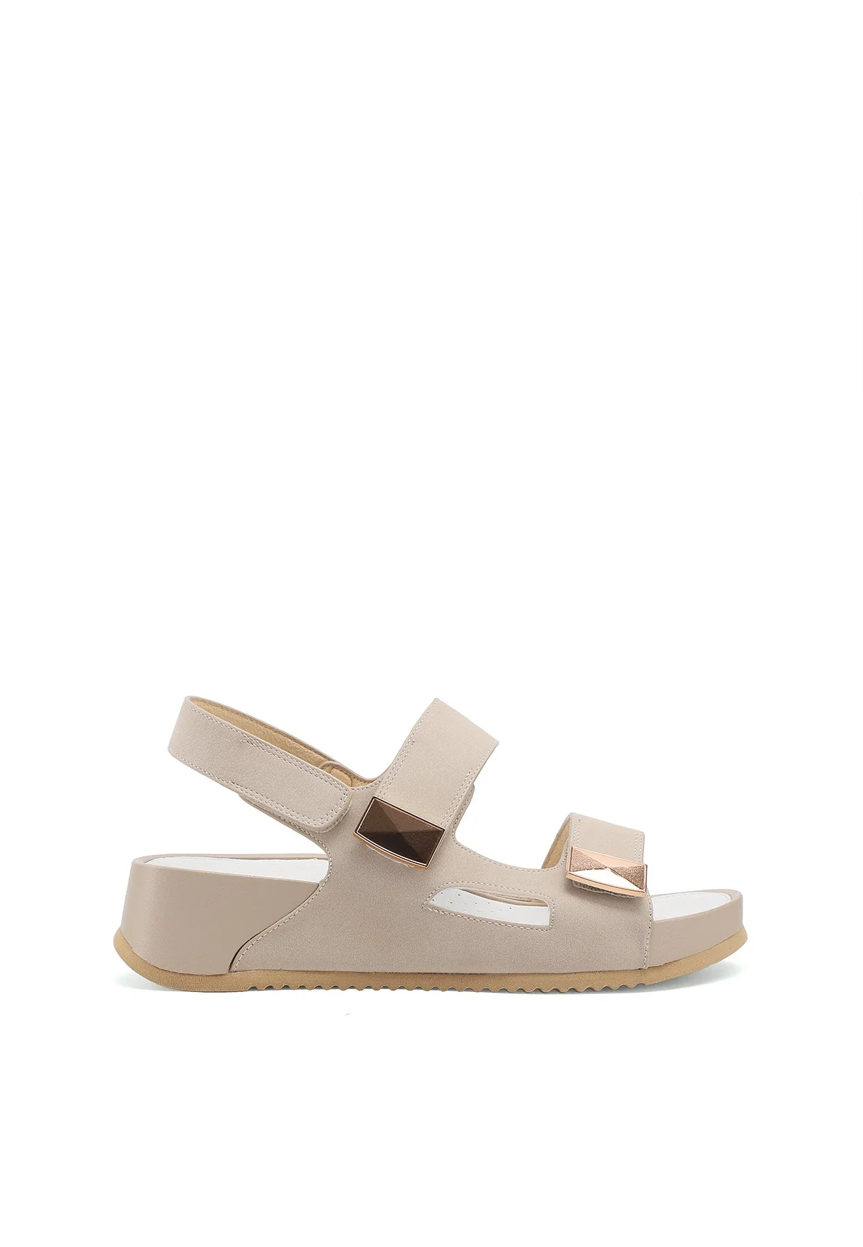Sandali con zeppa e cinturino regolabile con strap BZ503 - Image 2