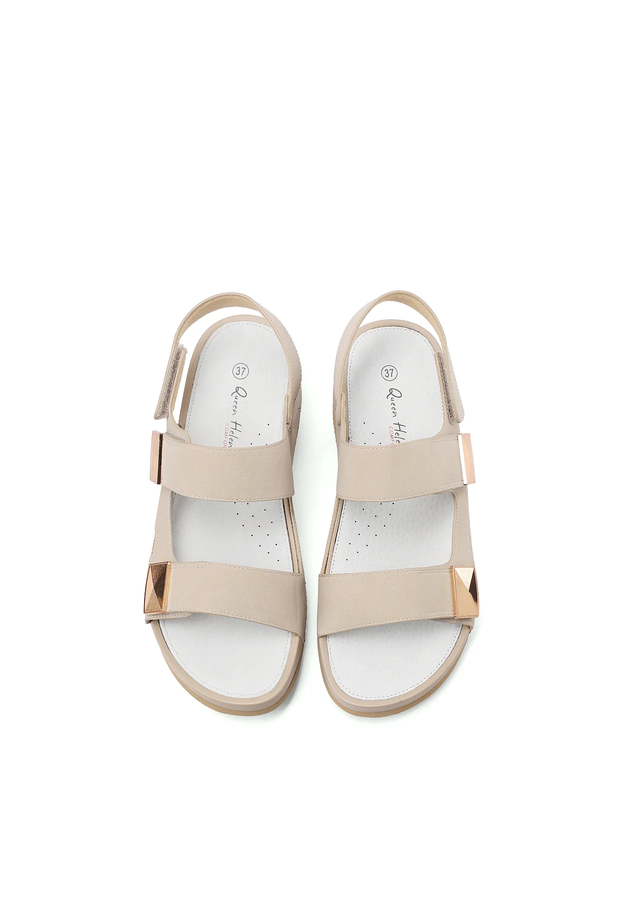 Sandali con zeppa e cinturino regolabile con strap BZ503 - Image 6