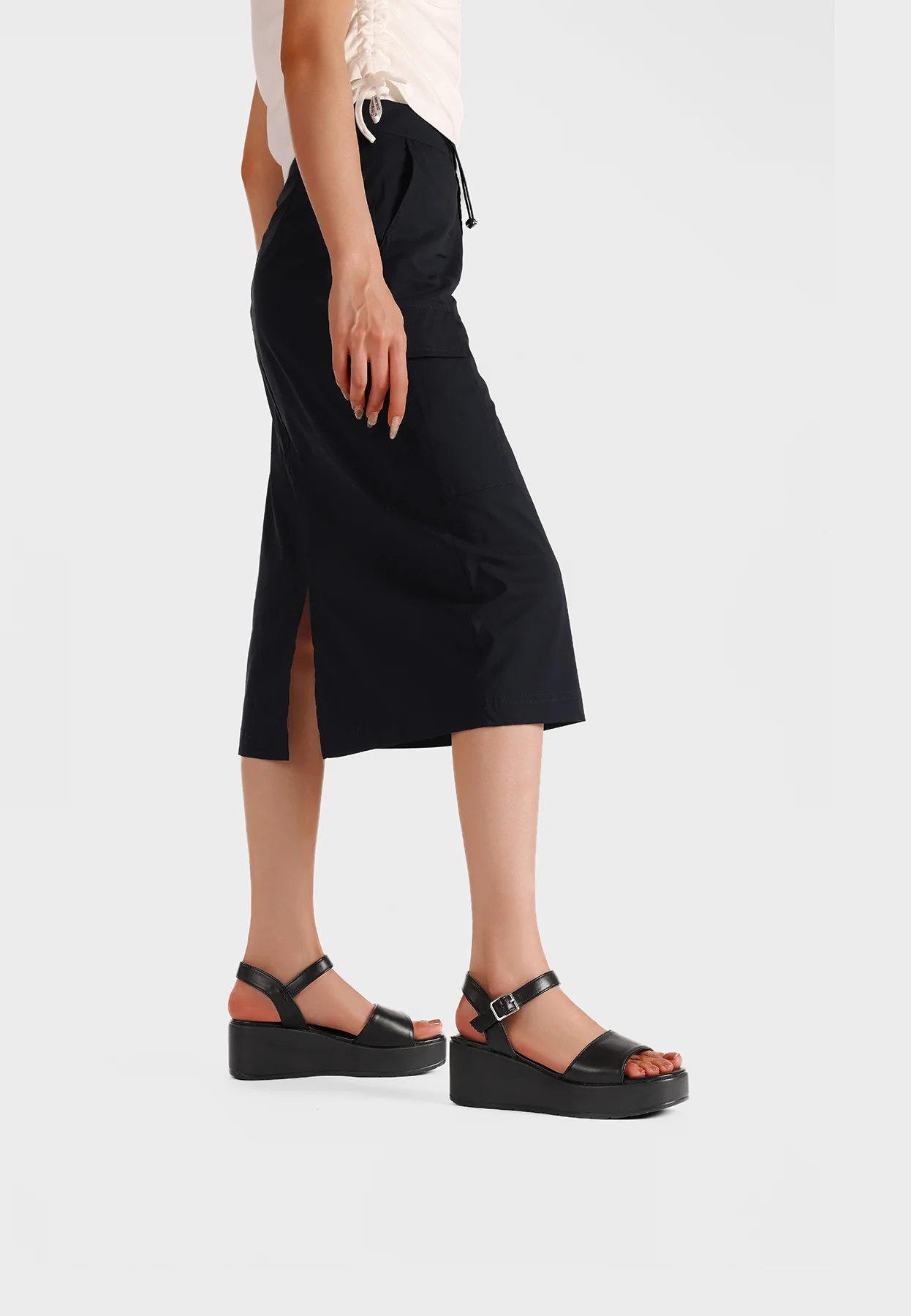 Sandali platform con cinturino alla caviglia minimal BZ505 - Image 16
