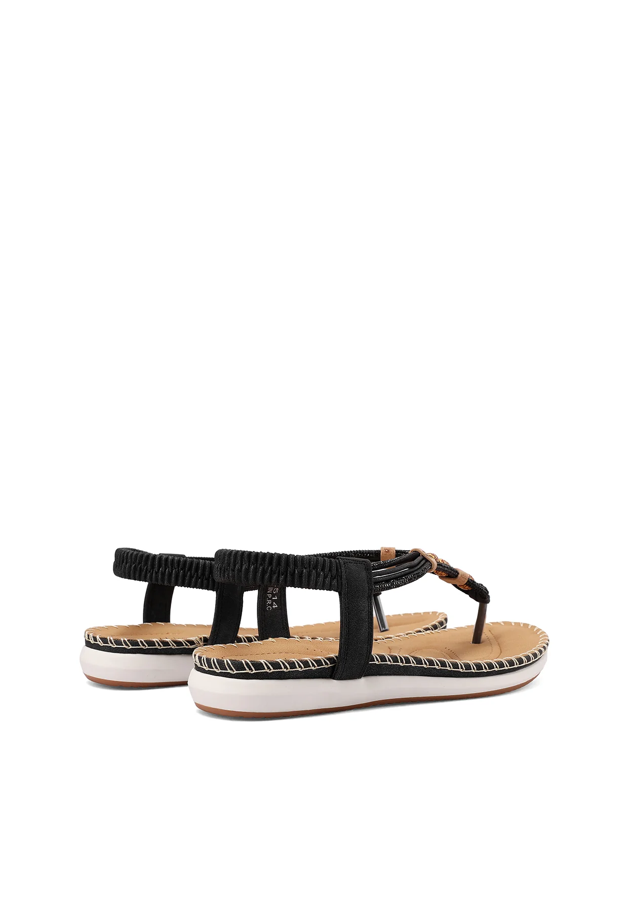 Sandali infradito bassi con decorazioni in legno BZ514 - Image 14