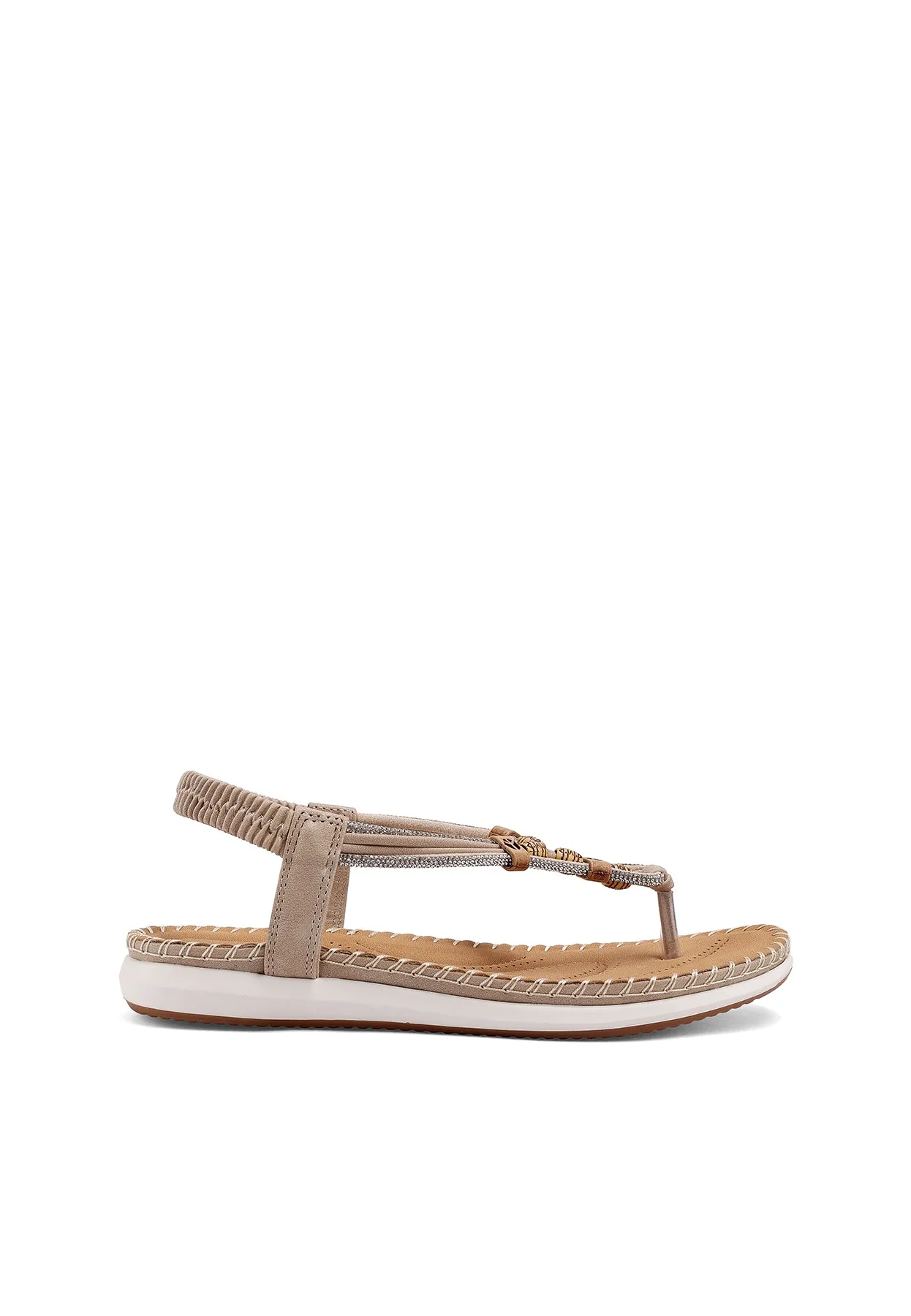 Sandali infradito bassi con decorazioni in legno BZ514 - Image 2