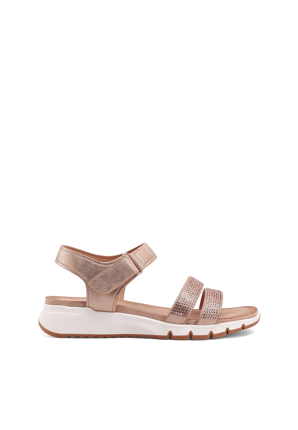 Sandali con strass e strap comodi effetto metallizzato BZ518 - Image 10