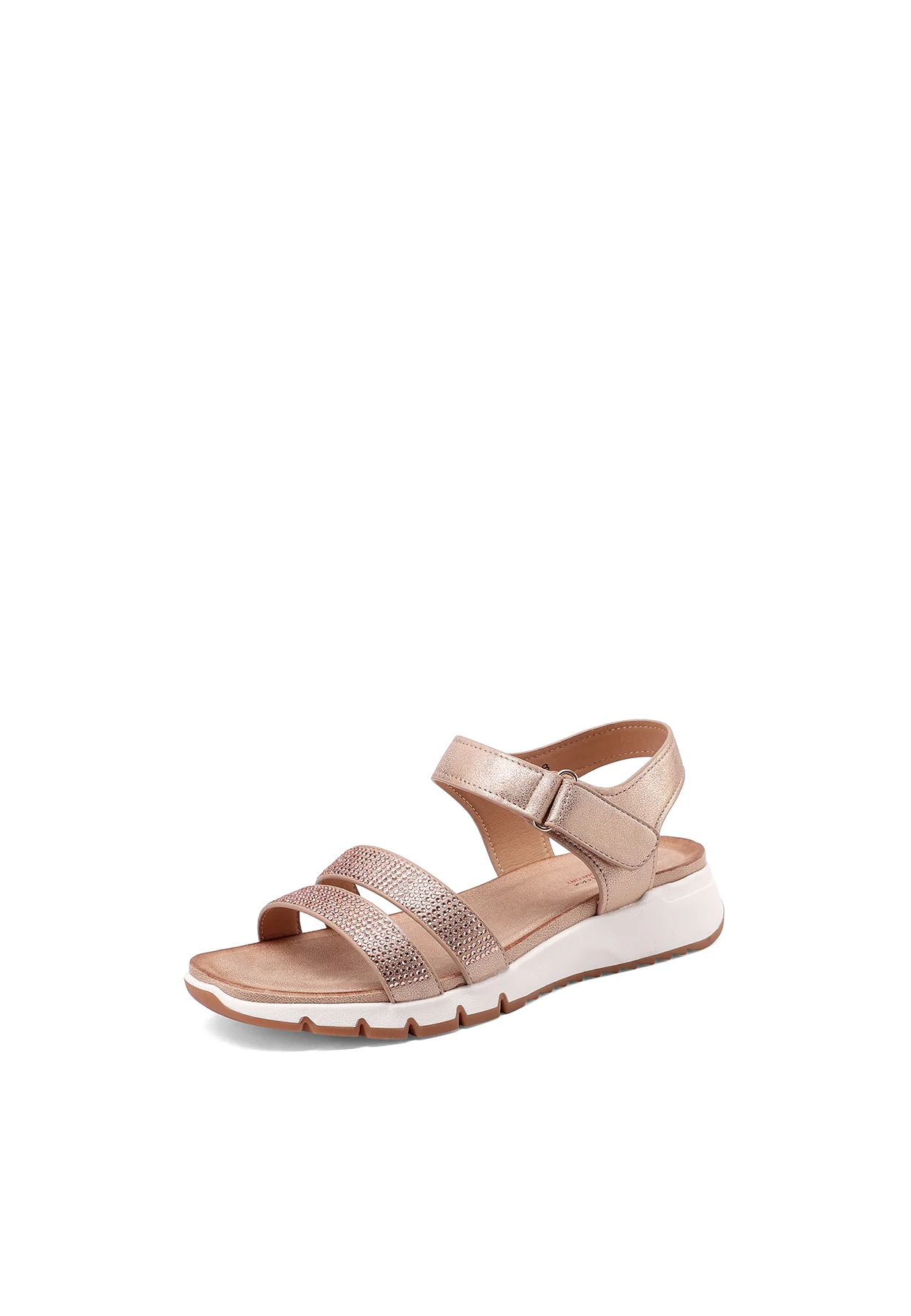 Sandali con strass e strap comodi effetto metallizzato BZ518 - Image 11