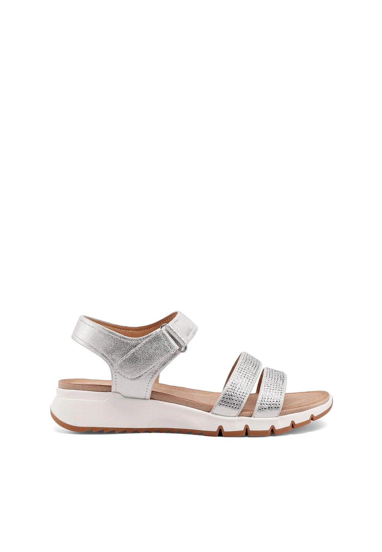 Sandali con strass e strap comodi effetto metallizzato BZ518 - Image 2