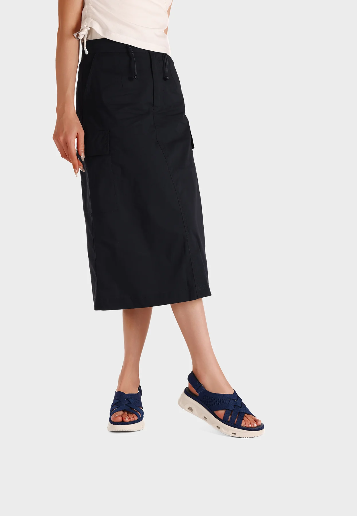Sandali comfort traspiranti zeppa con fasce incrociate BZ520