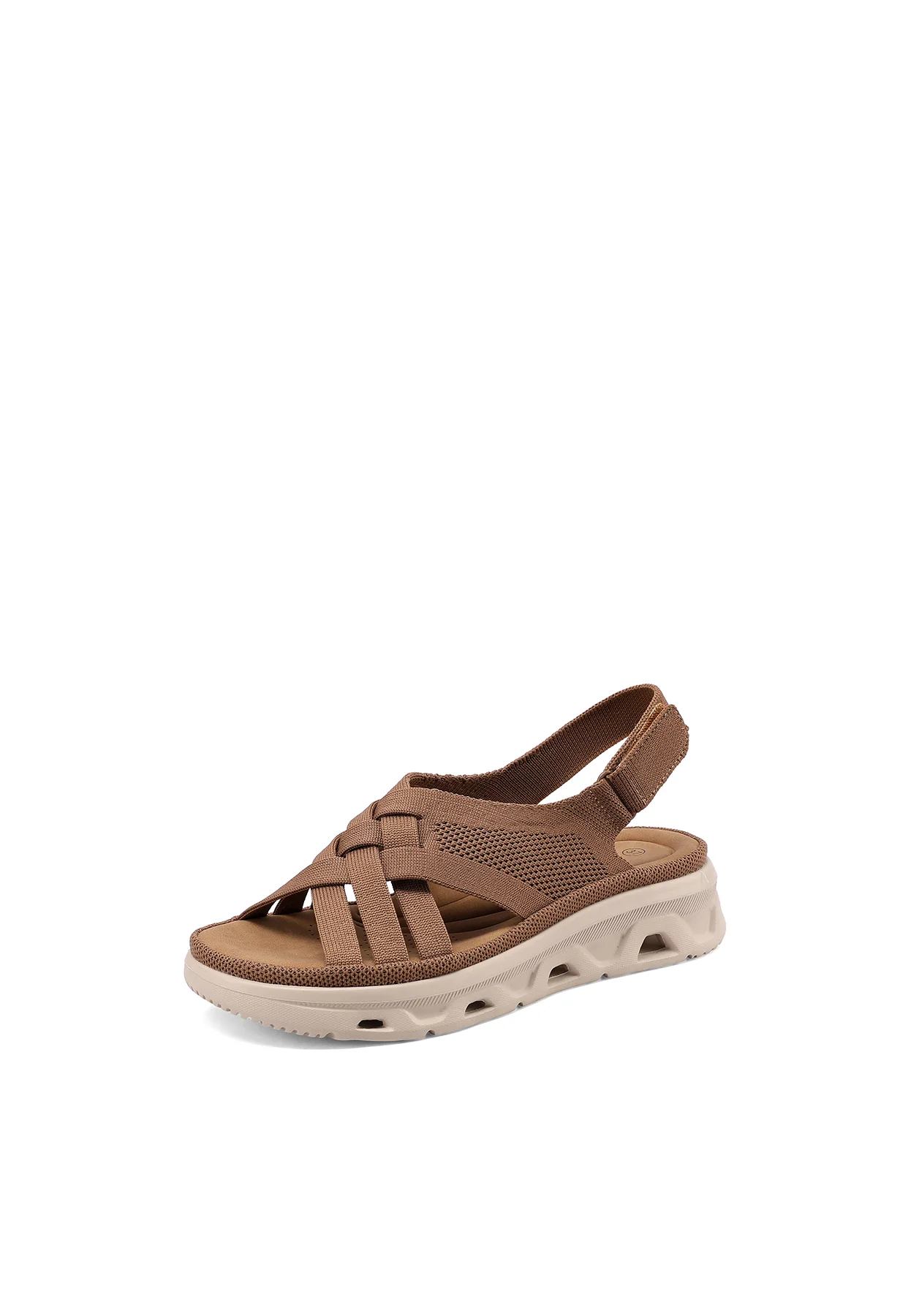 Sandali comfort traspiranti zeppa con fasce incrociate BZ520 - Image 11