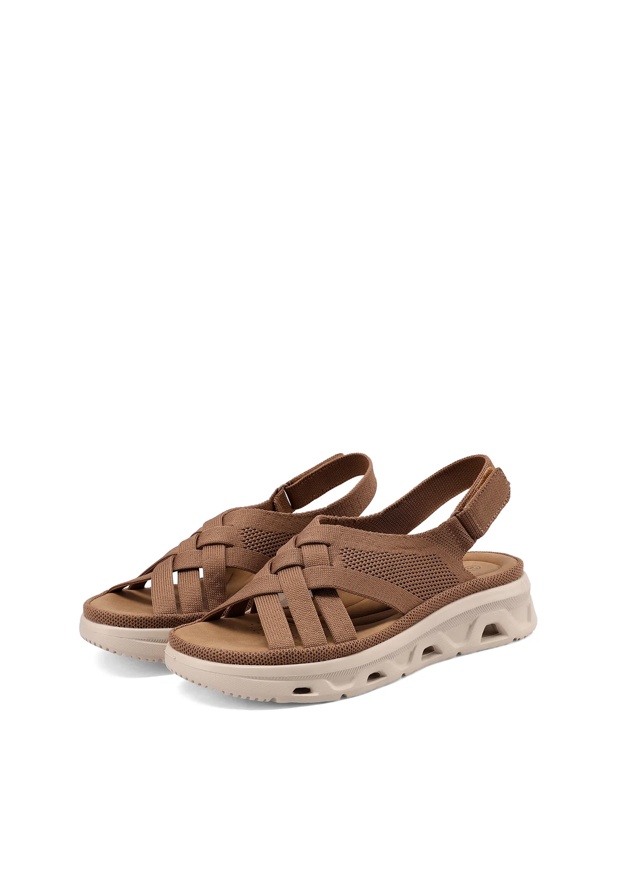 Sandali comfort traspiranti zeppa con fasce incrociate BZ520 - Image 12
