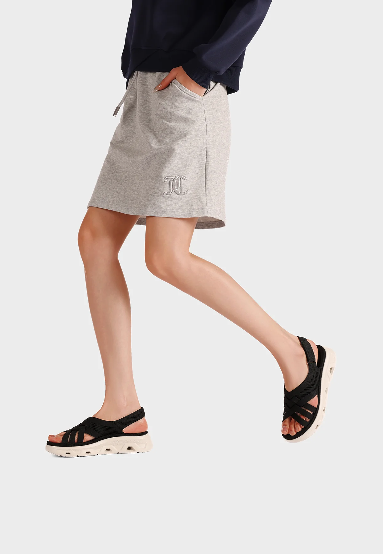 Sandali comfort traspiranti zeppa con fasce incrociate BZ520 - Image 17