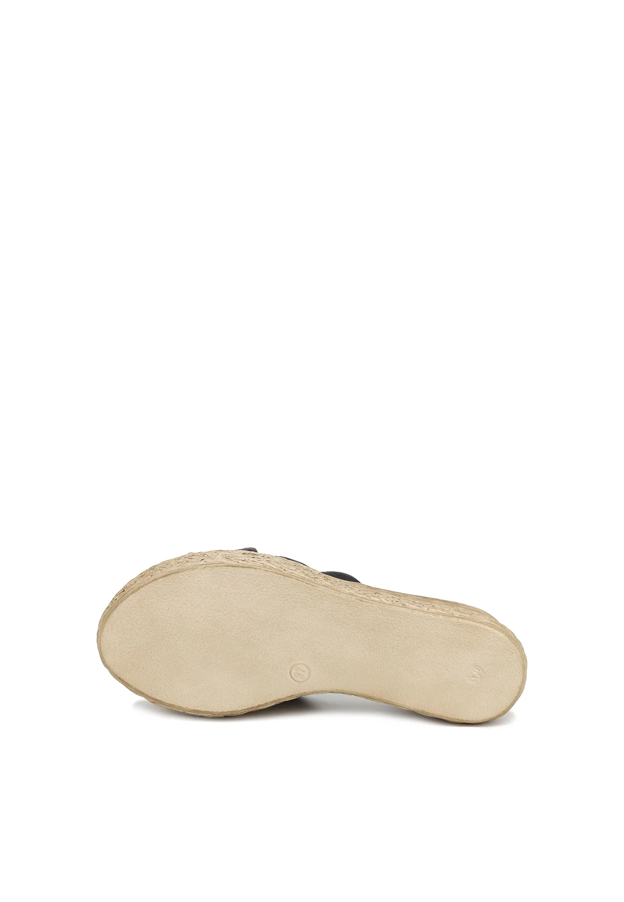 Ciabatte platform in vera pelle con suola effetto paglia 3322-3156 - Image 4