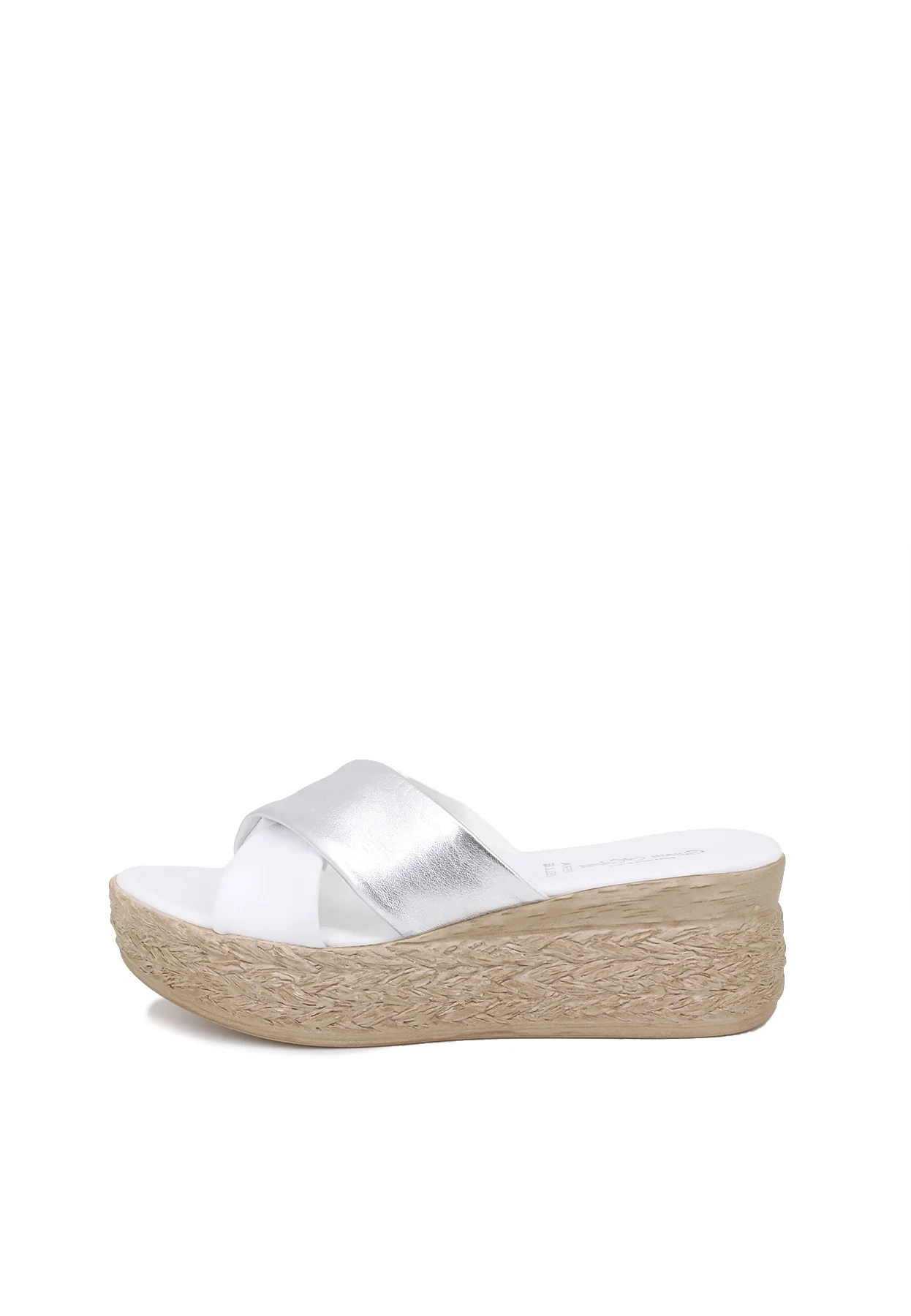 Ciabatte platform in vera pelle con suola effetto paglia 3322-3156 - Image 9