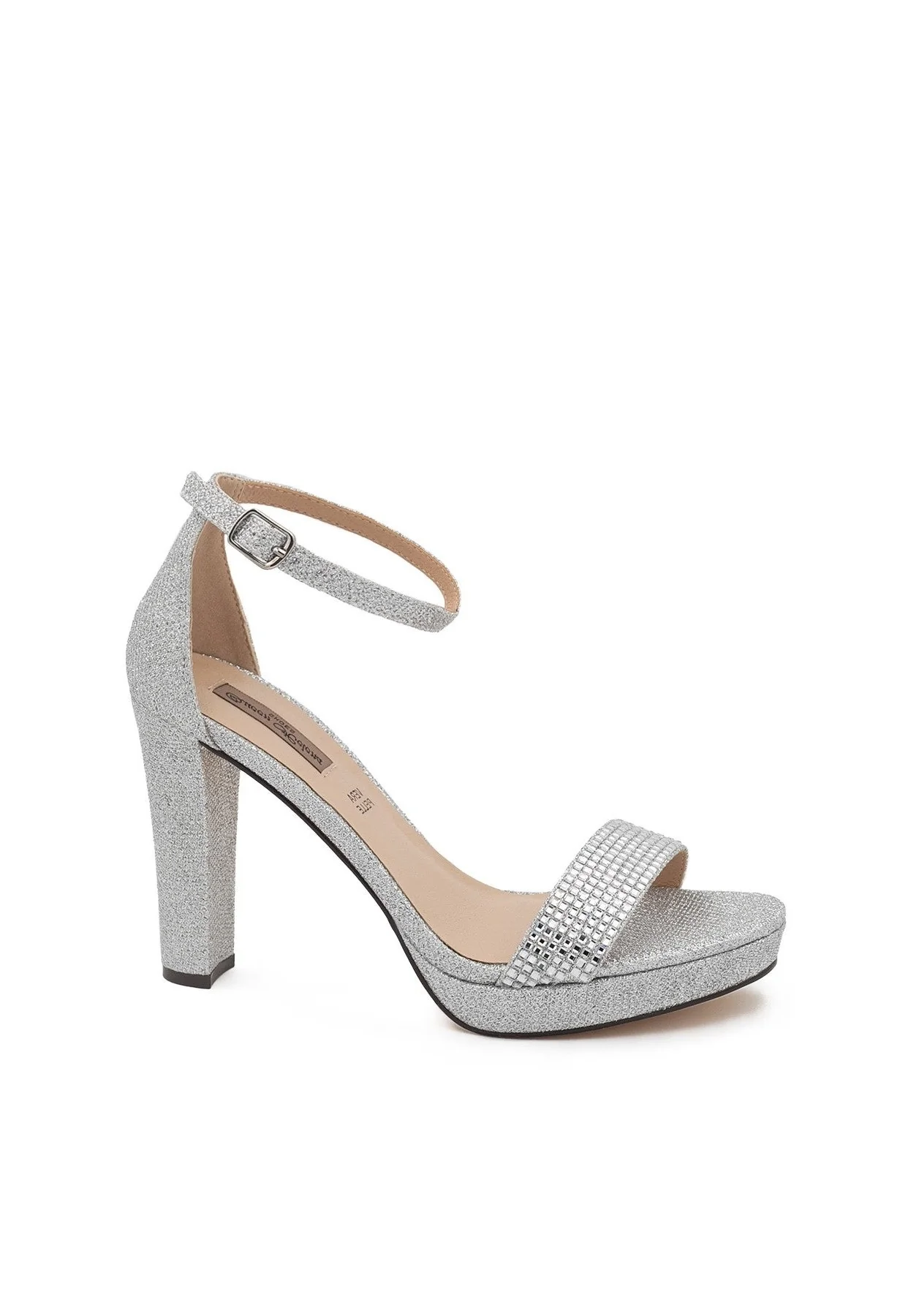 Sandali eleganti con plateau, strass e tacco alto con cinturino S2801 - Image 15