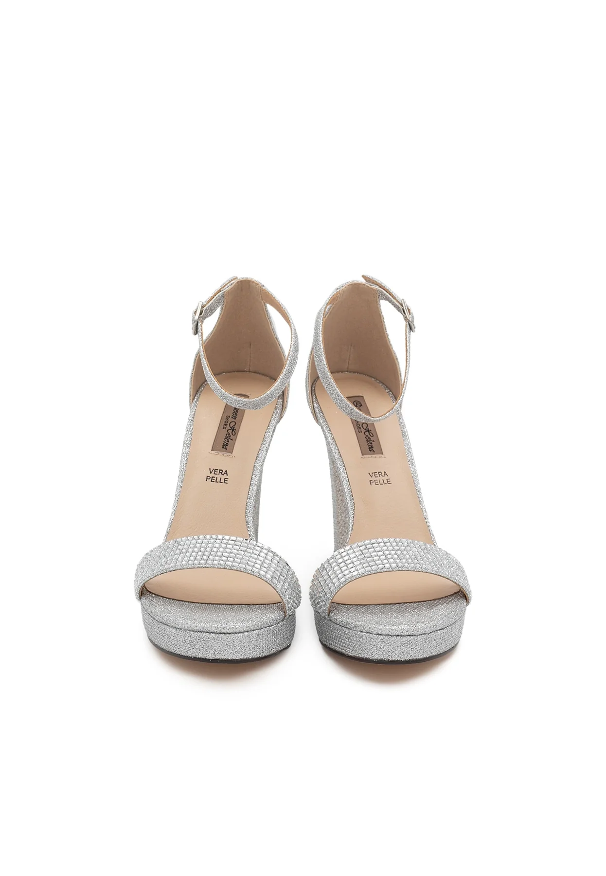 Sandali eleganti con plateau, strass e tacco alto con cinturino S2801 - Image 19