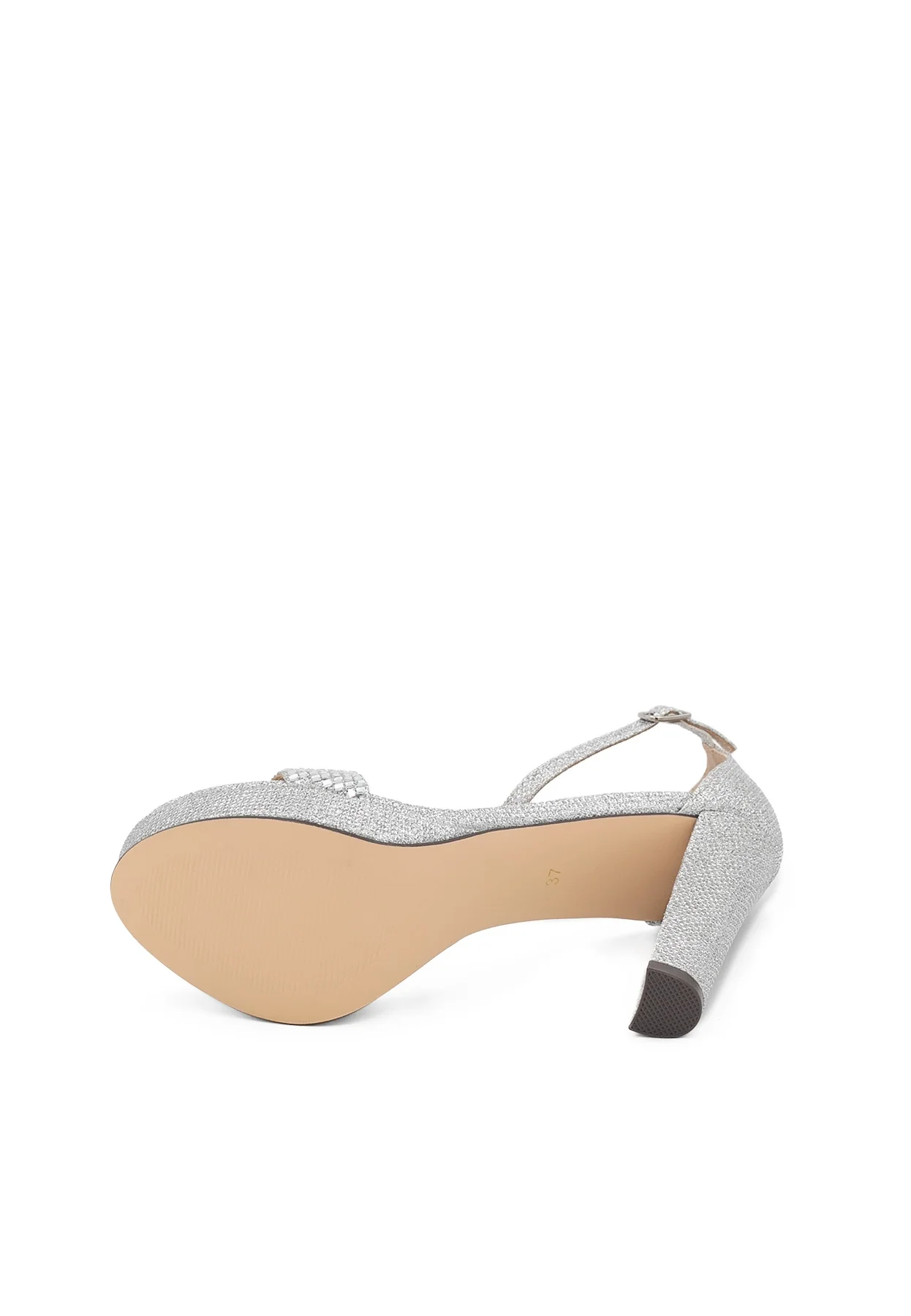 Sandali eleganti con plateau, strass e tacco alto con cinturino S2801 - Image 21