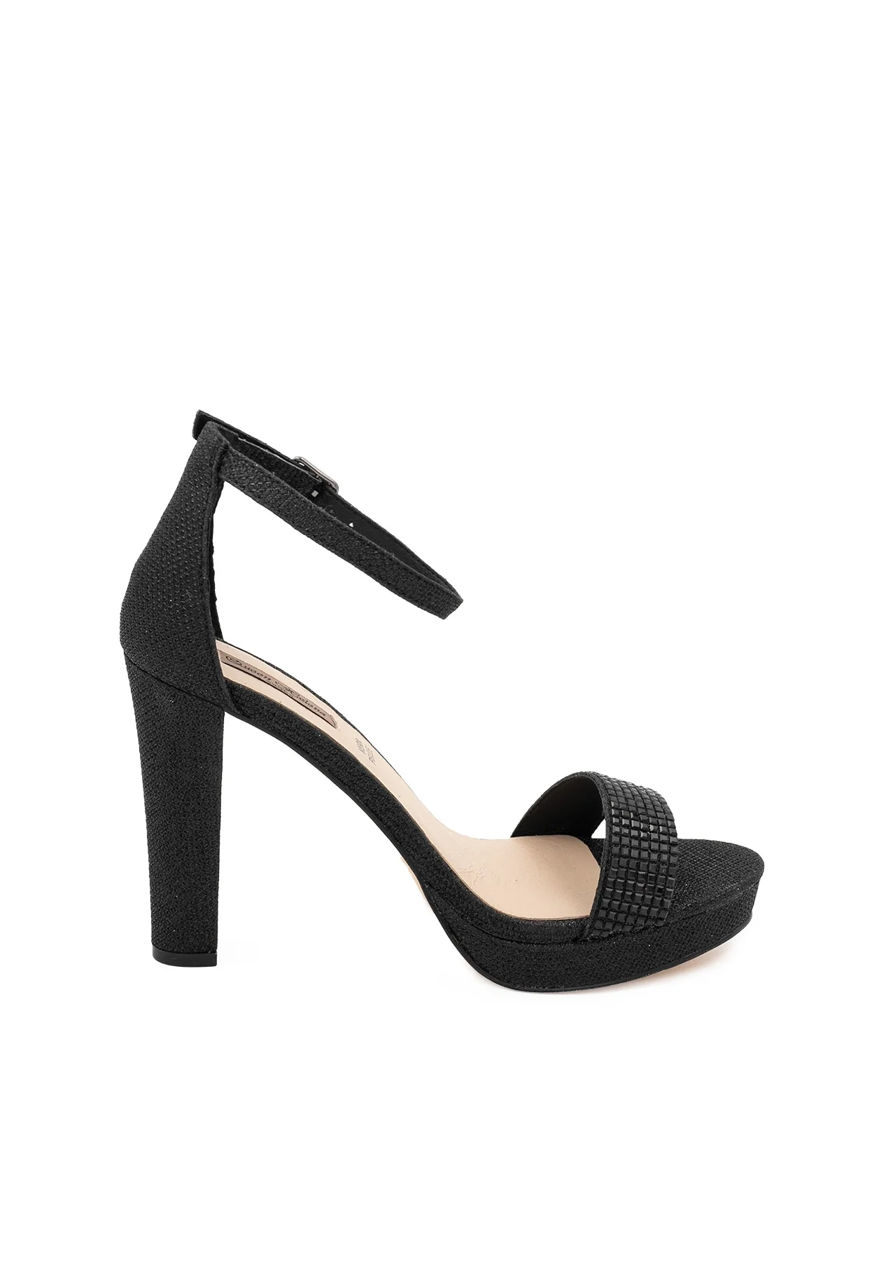 Sandali eleganti con plateau, strass e tacco alto con cinturino S2801 - Image 4