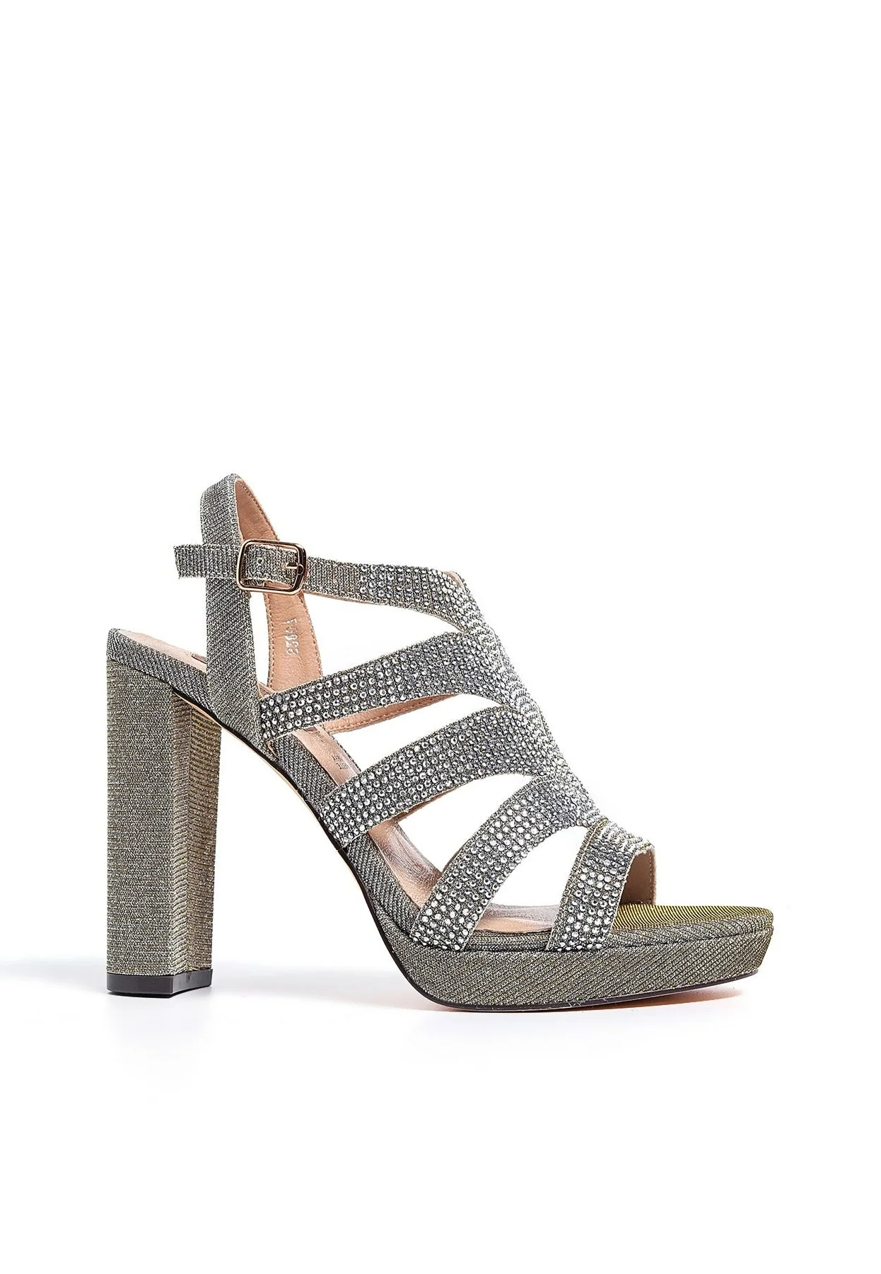 Sandali glitter con tacco alto e plateau da cerimonia S2807 - Image 9