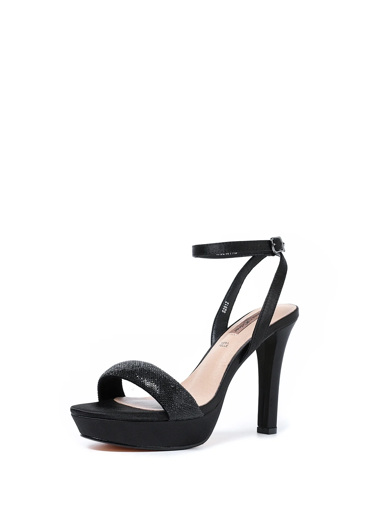 Sandali donna con plateau, tacco alto e fascia strass S2812 - Image 5