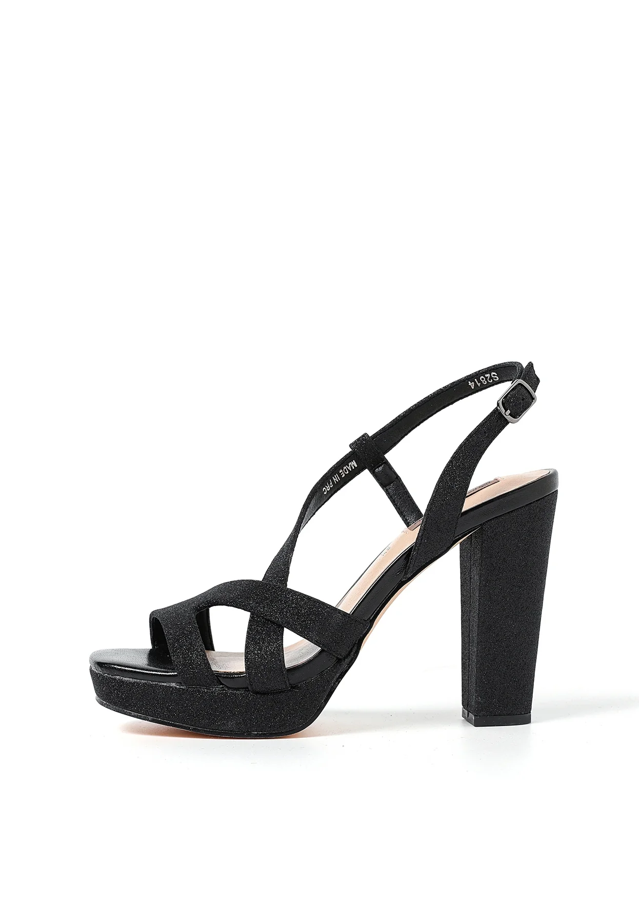 Sandali glitter donna con fasce e plateau S2814 - Image 4