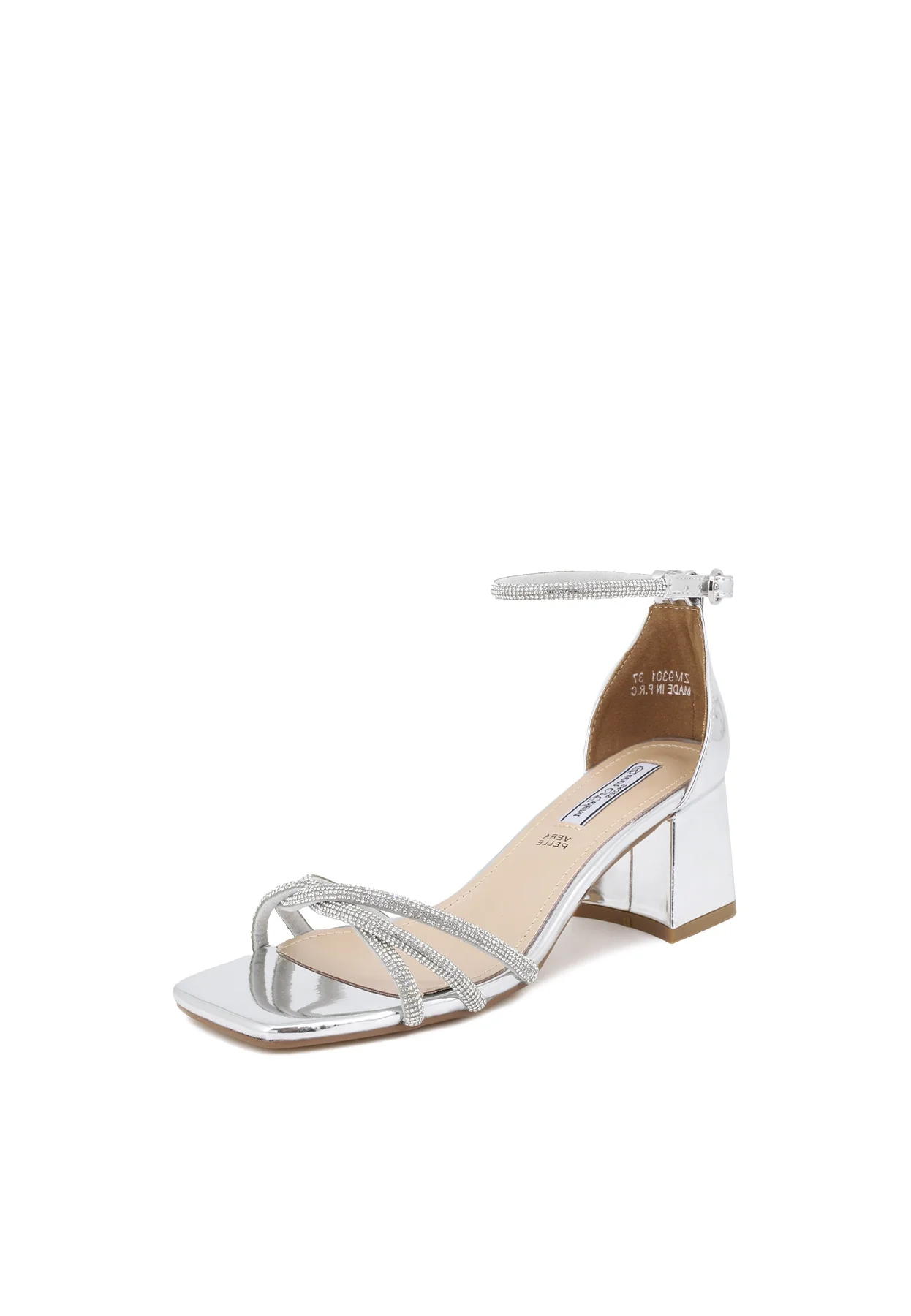 Sandali gioiello con strass e tacco elegante ZM9301 - Image 2