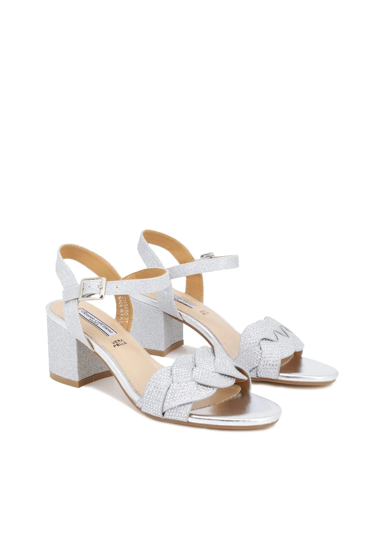 Sandali eleganti con tacco largo e dettagli luminosi ZM9460 - Image 10