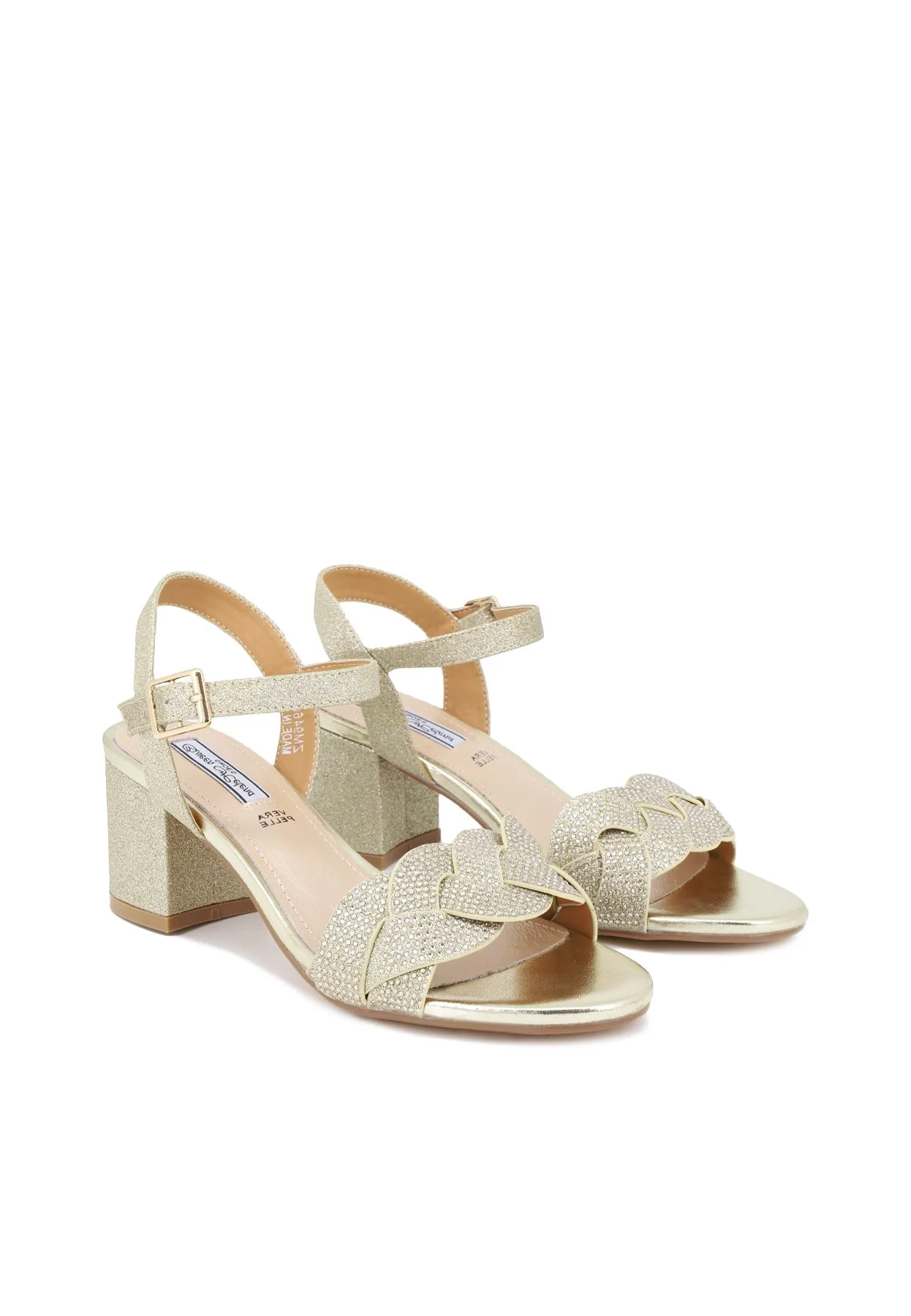 Sandali eleganti con tacco largo e dettagli luminosi ZM9460 - Image 16