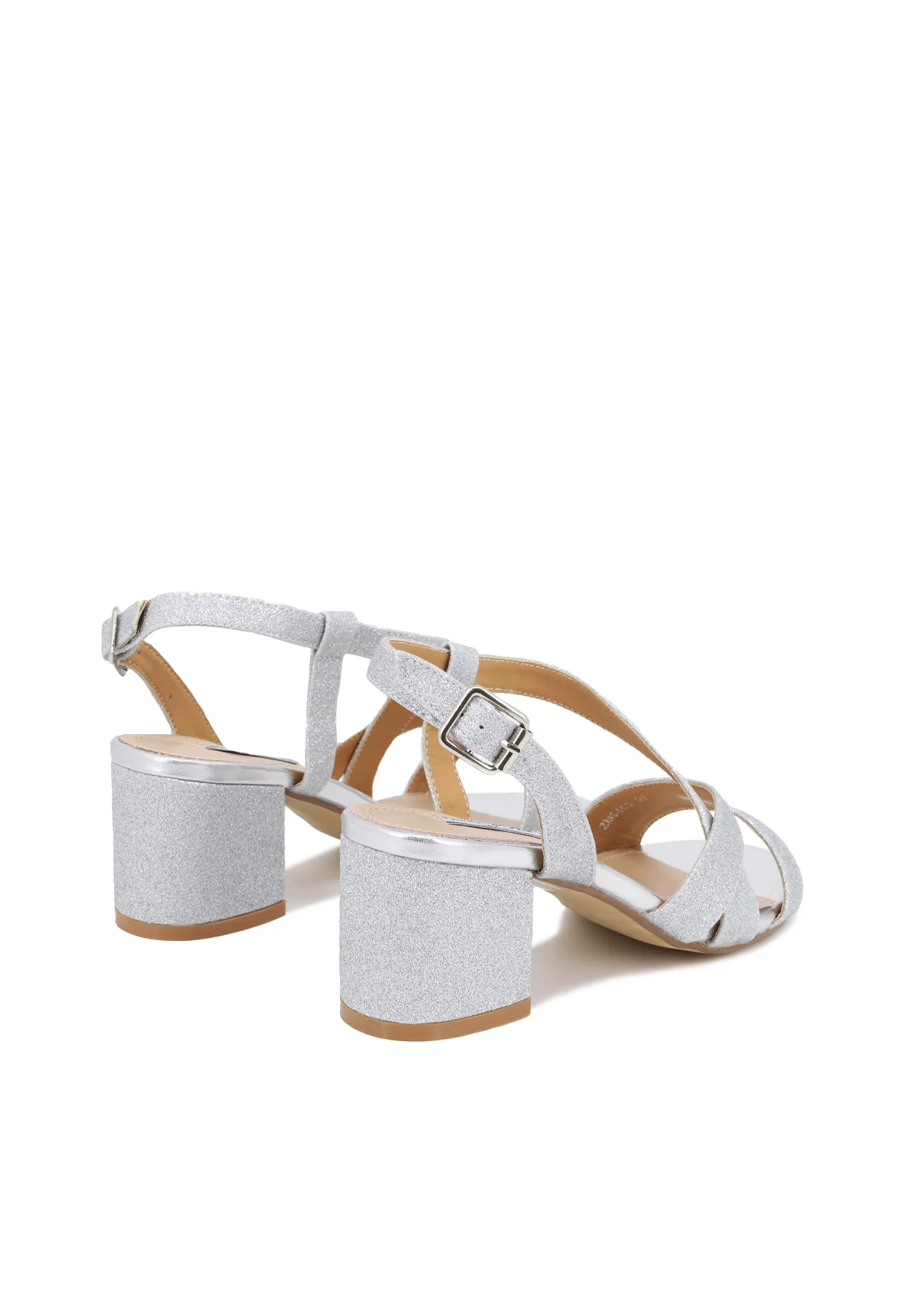 Sandali eleganti glitter con tacco largo e cinturino ZM9463 - Image 15