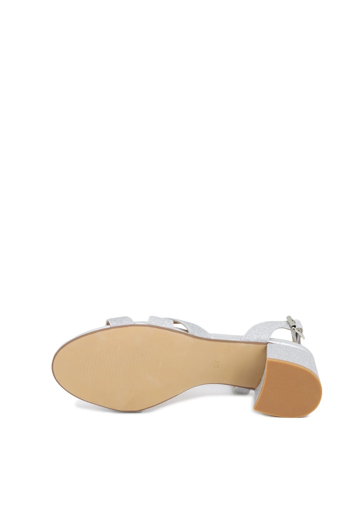 Sandali eleganti glitter con tacco largo e cinturino ZM9463 - Image 3