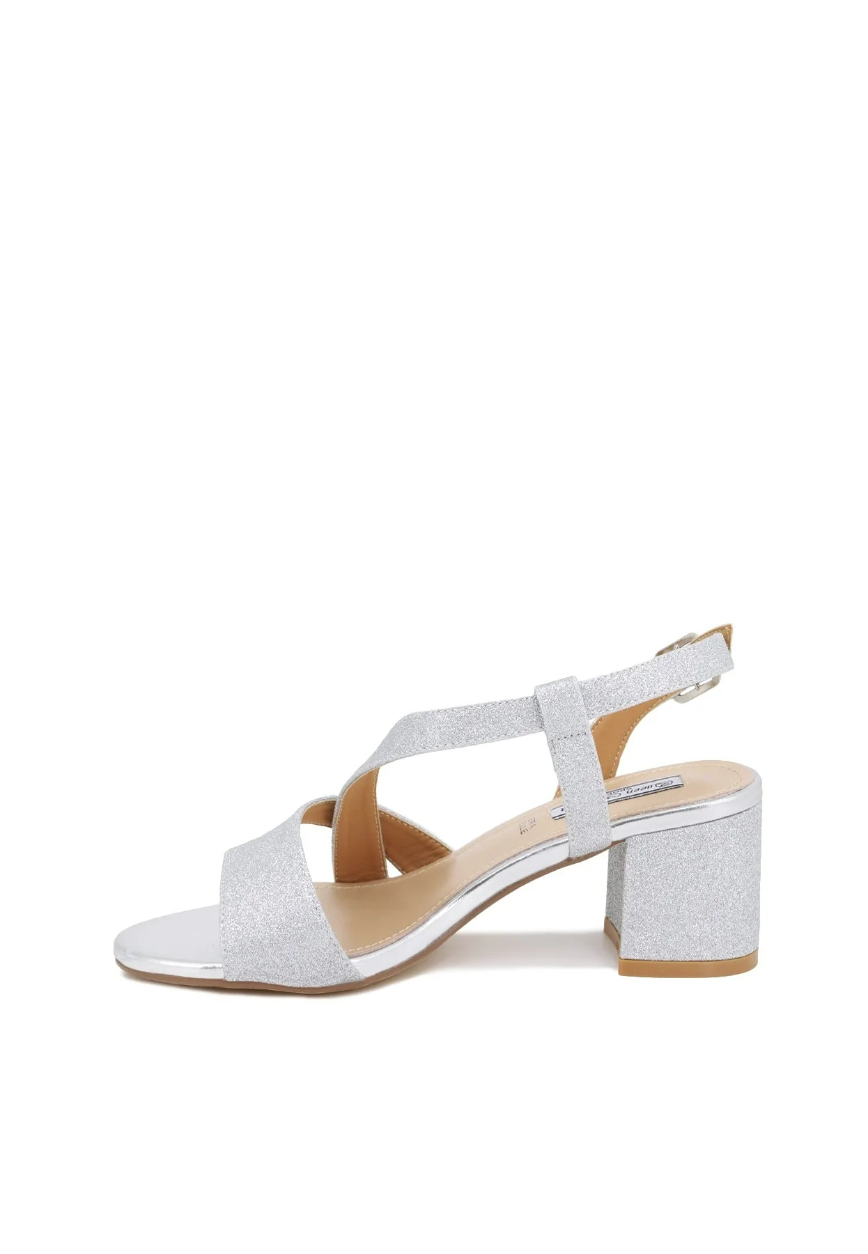 Sandali eleganti glitter con tacco largo e cinturino ZM9463 - Image 9