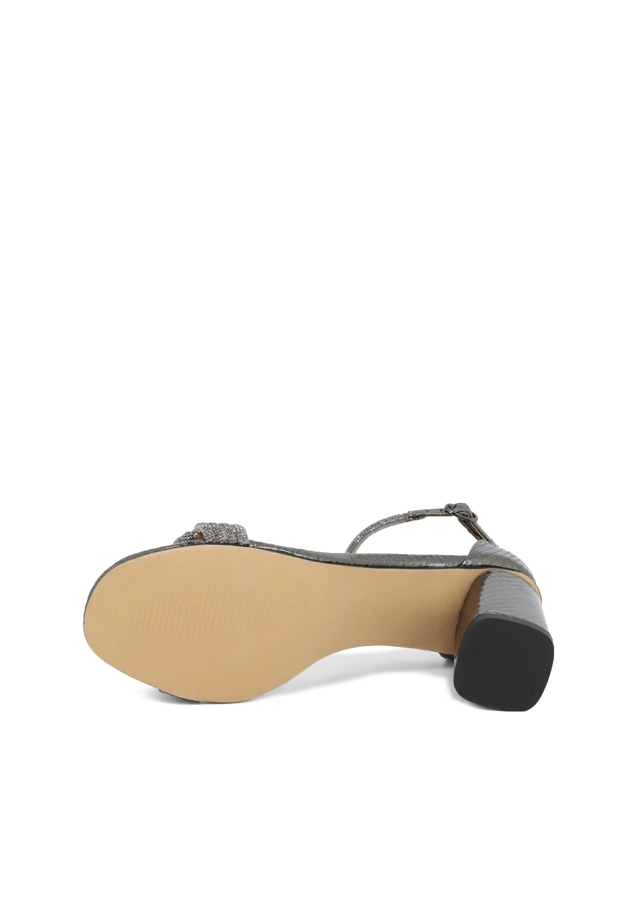 Sandali donna con trama snake e dettagli gioiello ZM9465 - Image 12
