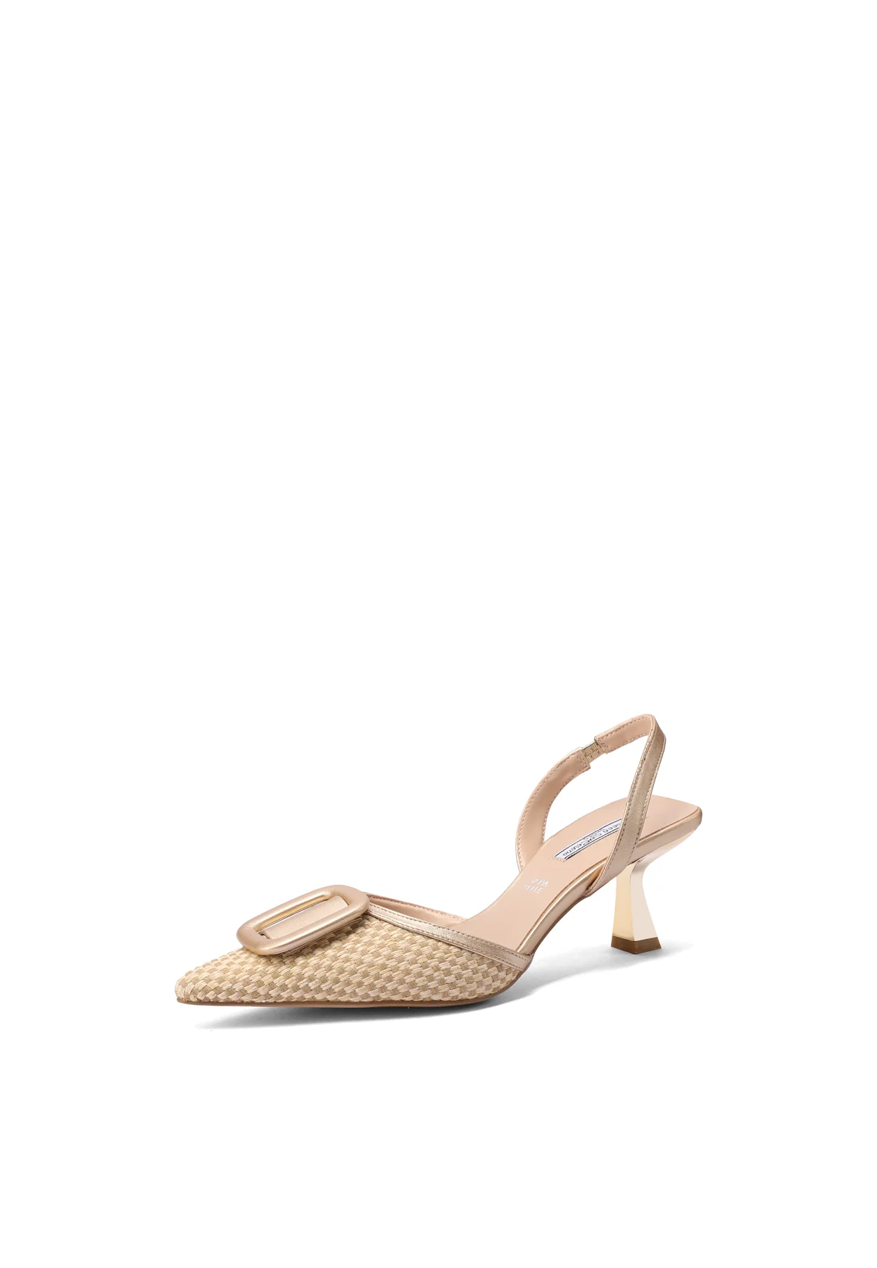 Décolleté slingback intrecciata con tacco a rocchetto K3343 - Image 10
