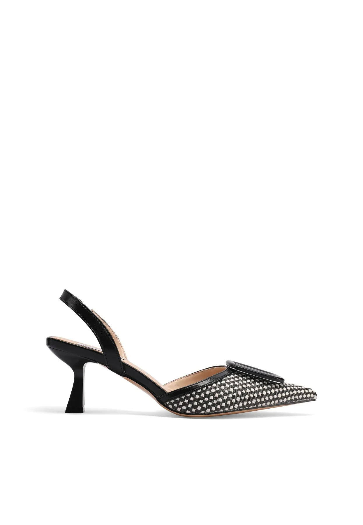 Décolleté slingback intrecciata con tacco a rocchetto K3343 - Image 2
