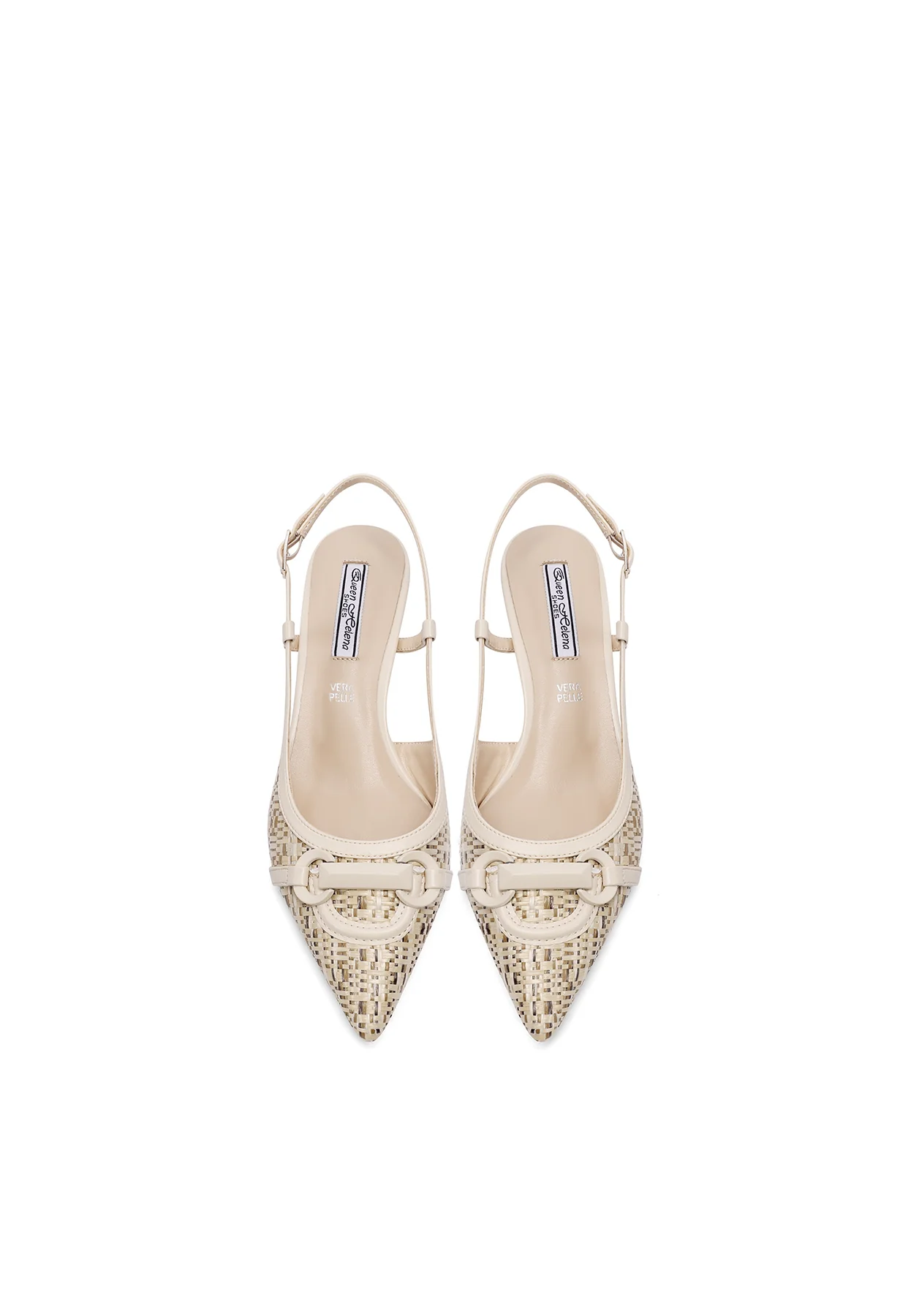 Dècolletè Slingback intrecciata a punta con tacco basso K3720 - Image 5