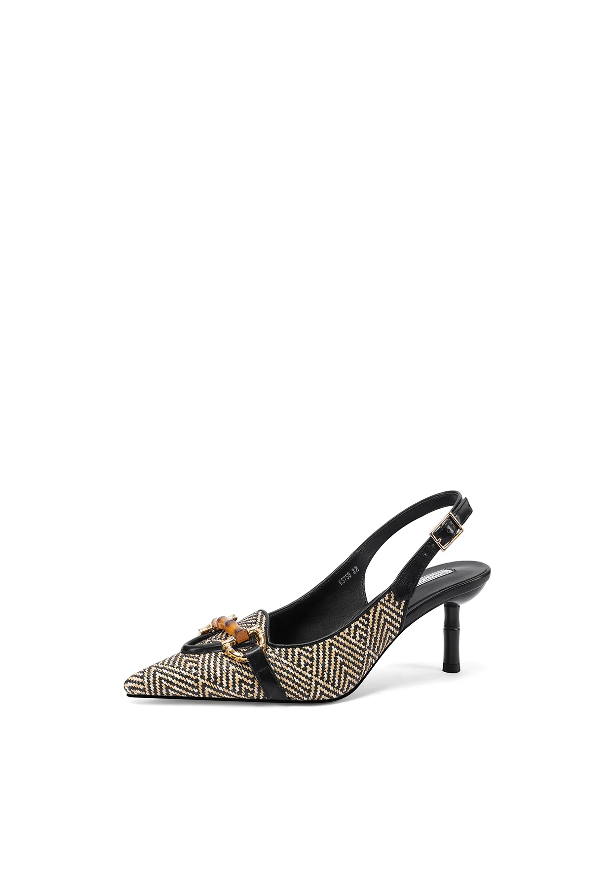 Dècolletè Slingback ricamata con accessorio frontale K3758 - Image 10