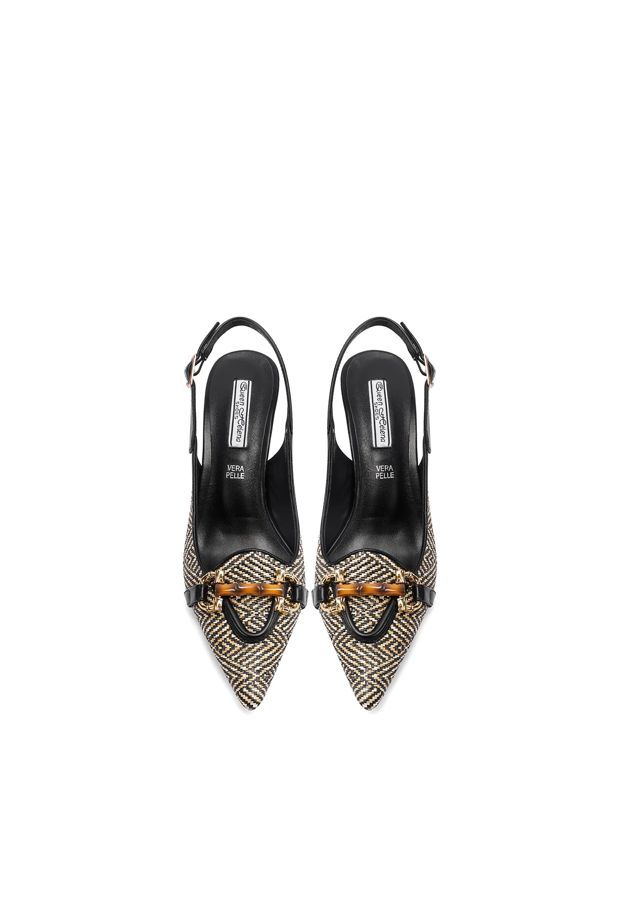 Dècolletè Slingback ricamata con accessorio frontale K3758 - Image 12