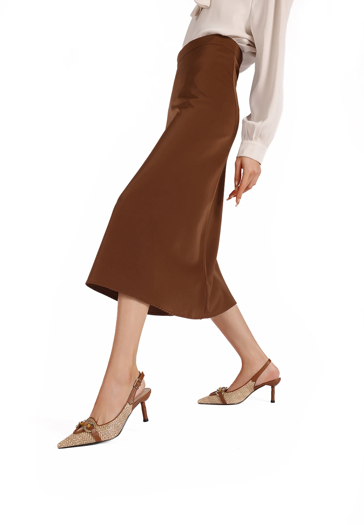 Dècolletè Slingback ricamata con accessorio frontale K3758 - Image 15