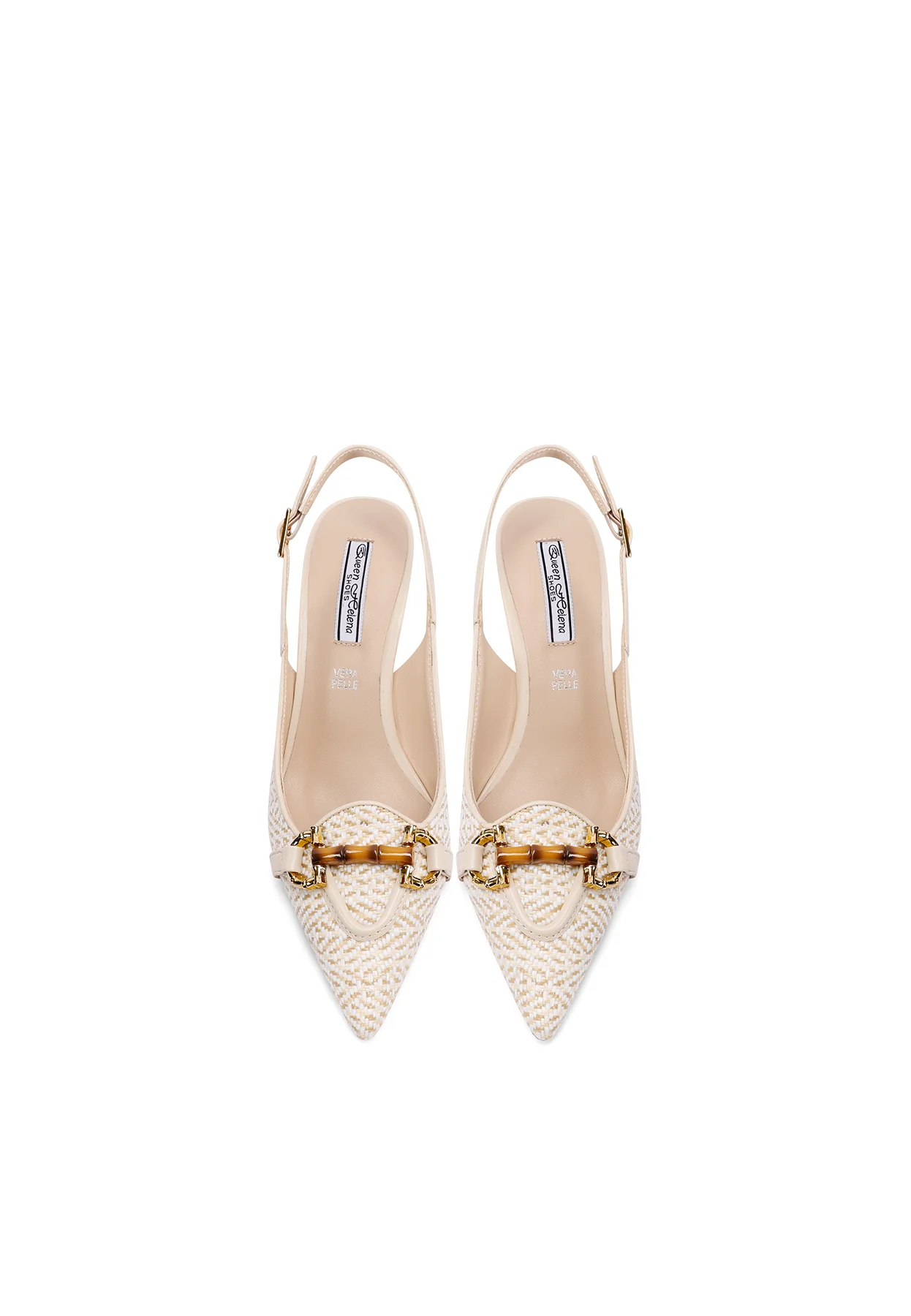 Dècolletè Slingback ricamata con accessorio frontale K3758 - Image 5
