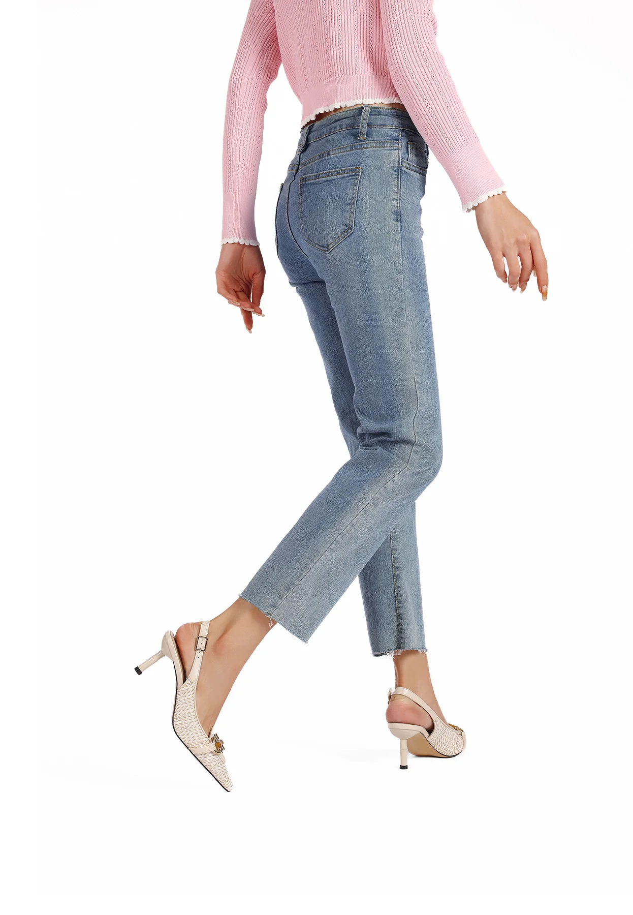 Dècolletè Slingback ricamata con accessorio frontale K3758 - Image 7