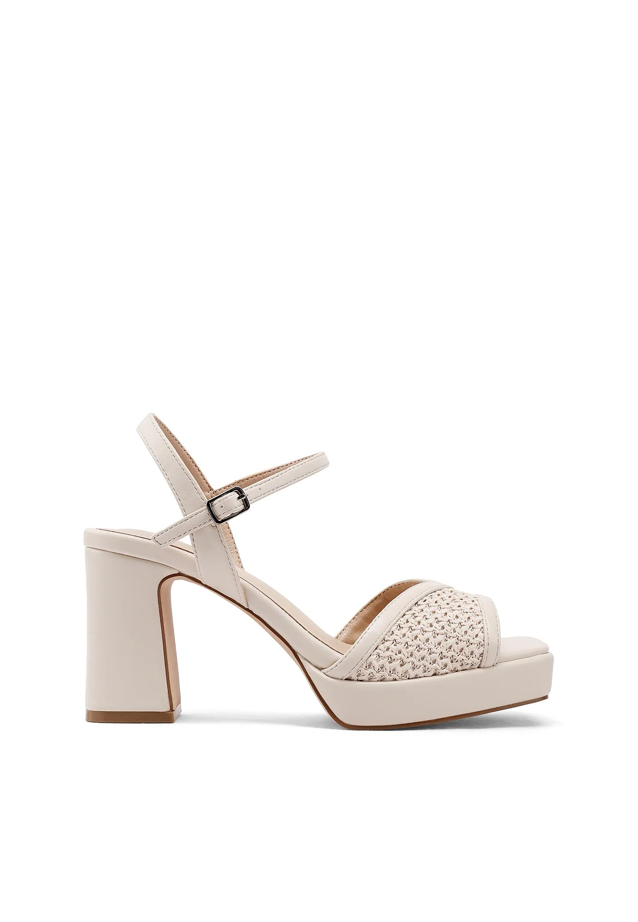Sandali platform con tacco largo e fascai intrecciata S3009 - Image 10