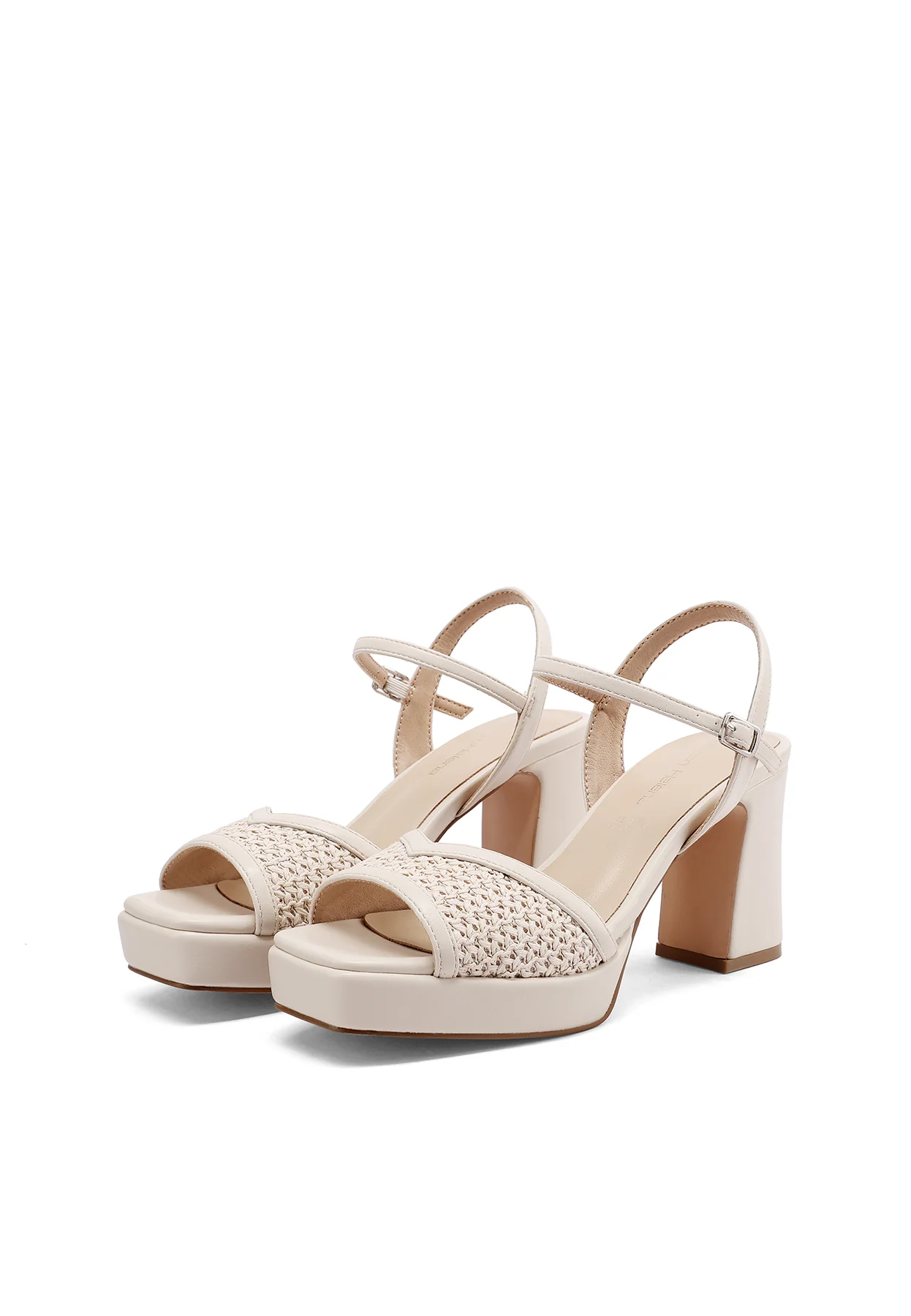 Sandali platform con tacco largo e fascai intrecciata S3009 - Image 12