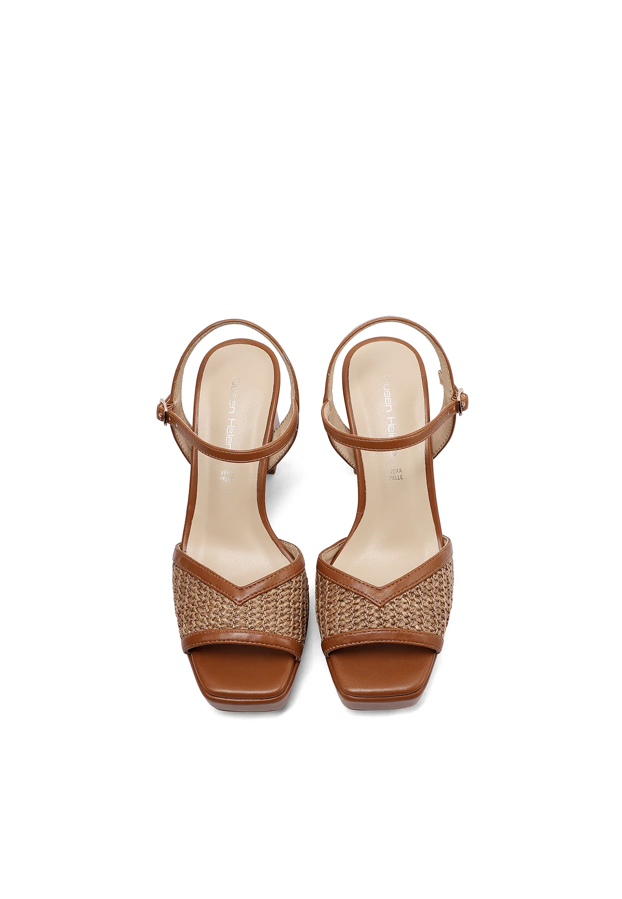 Sandali platform con tacco largo e fascai intrecciata S3009 - Image 6