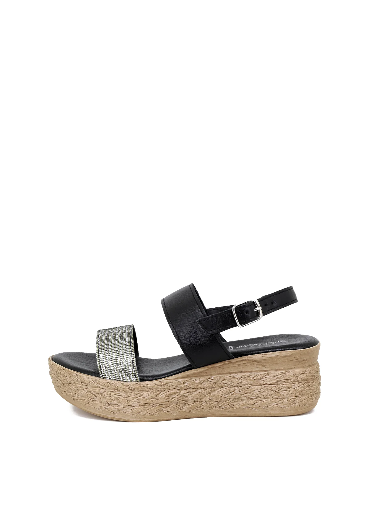 Sandali platform in vera pelle e suola effetto paglia 3050-3156 - Image 11