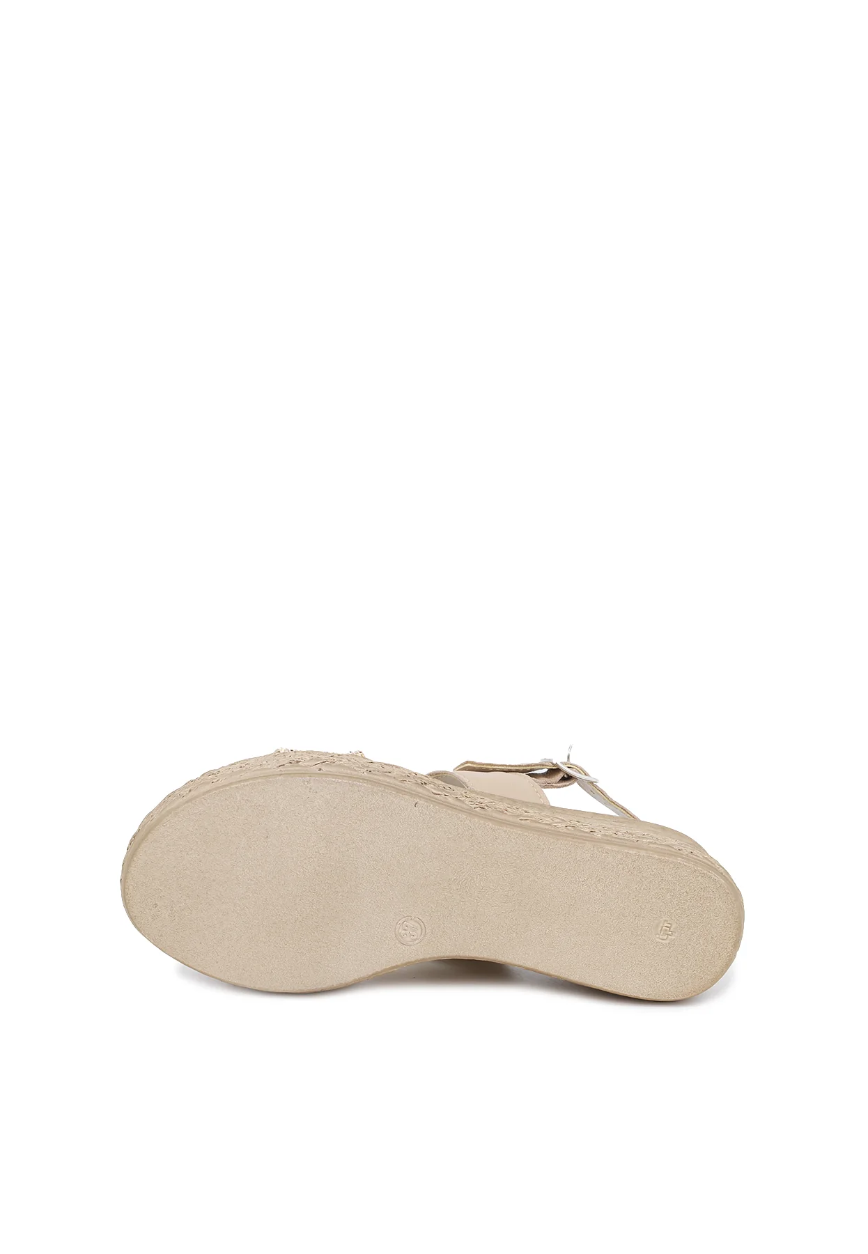 Sandali platform in vera pelle e suola effetto paglia 3050-3156 - Image 4