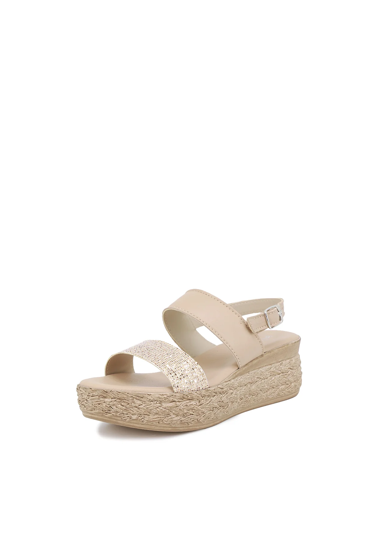 Sandali platform in vera pelle e suola effetto paglia 3050-3156 - Image 5