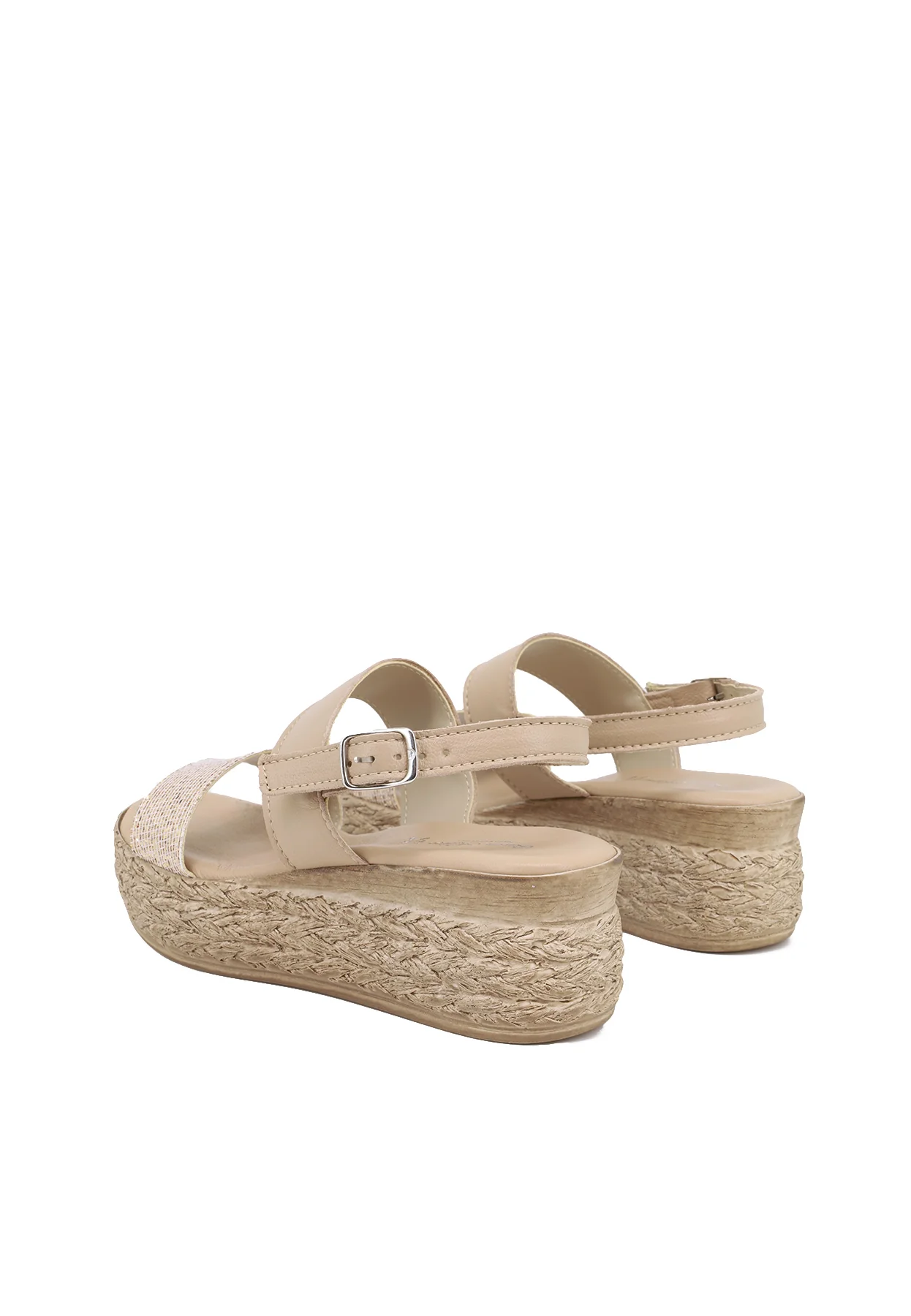 Sandali platform in vera pelle e suola effetto paglia 3050-3156 - Image 6